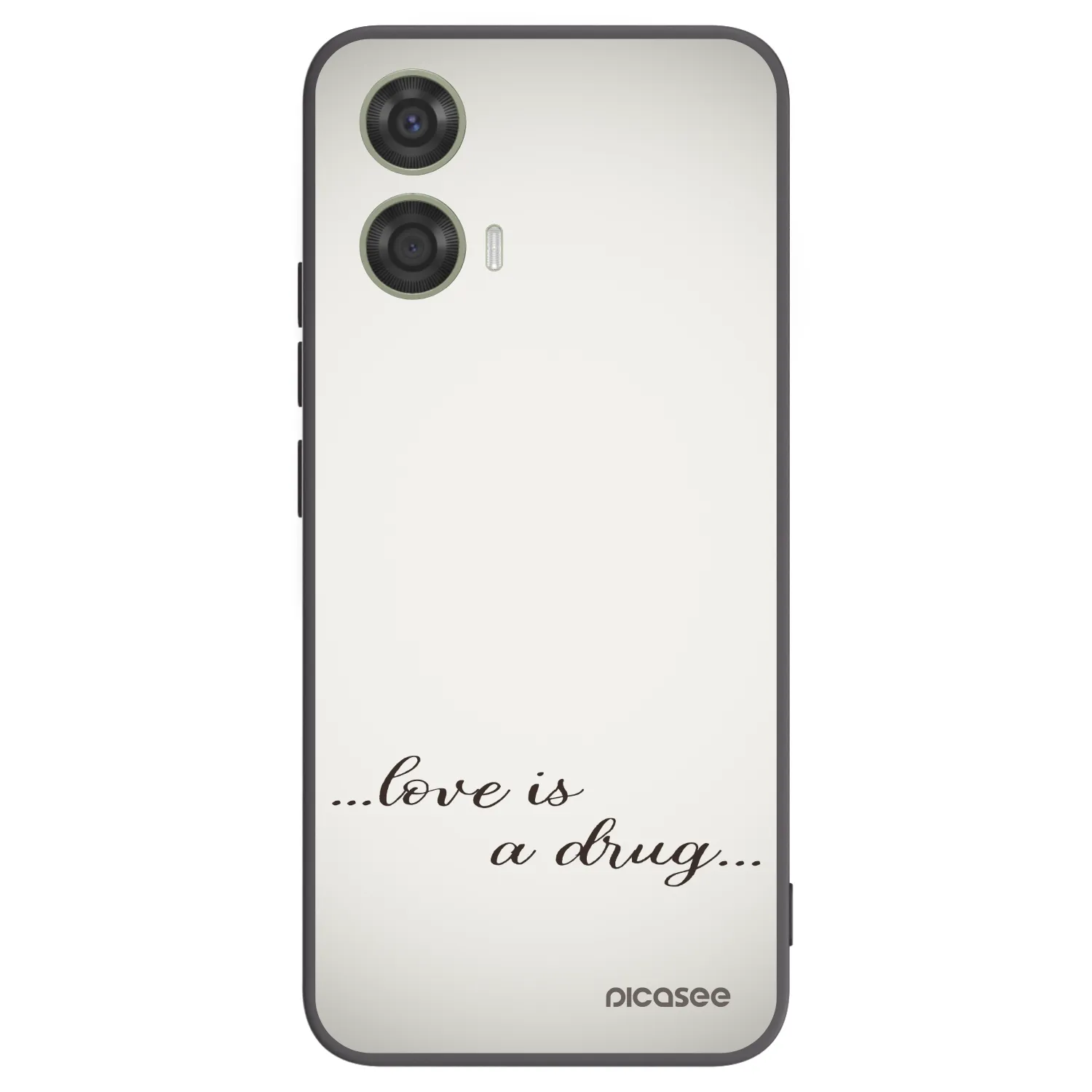 Silikónový čierny obal pre Motorola Moto G24 - Love is a drug