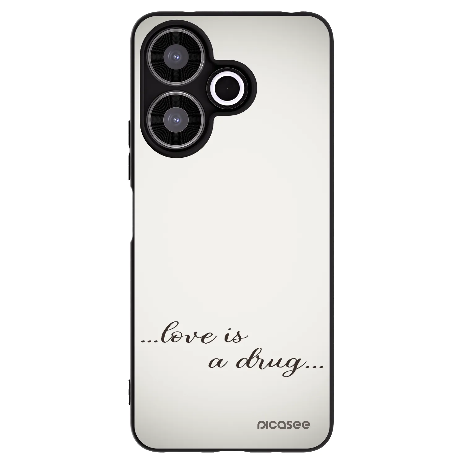 Silikónový čierny obal pre Xiaomi Redmi 13 4G - Love is a drug