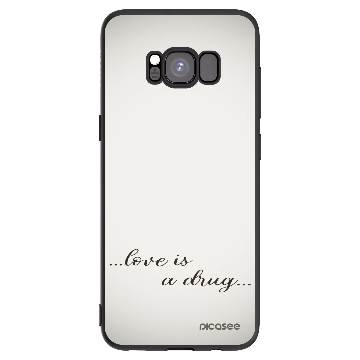 Picasee silikónový čierny obal pre Samsung Galaxy S8 G950F - Love is a drug