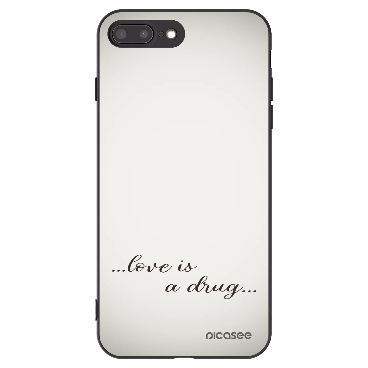 Picasee silikónový čierny obal pre Apple iPhone 7 Plus - Love is a drug
