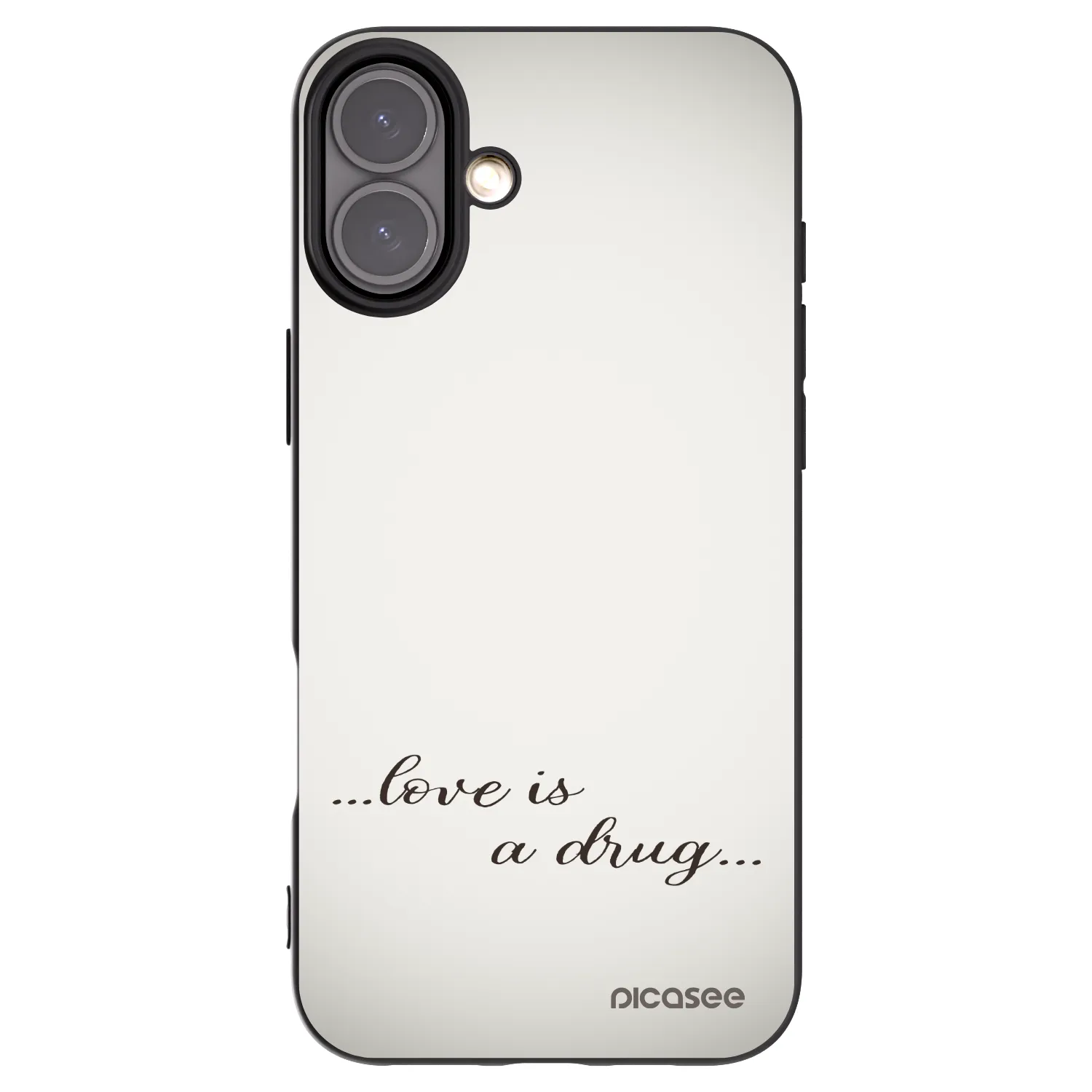 Picasee silikónový čierny obal pre Apple iPhone 16 Plus - Love is a drug