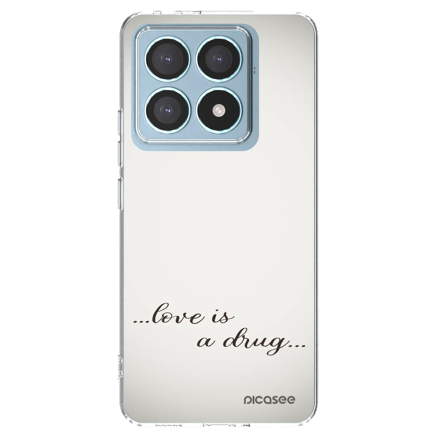 Silikónový prehľadný obal pre Xiaomi 14T Pro - Love is a drug