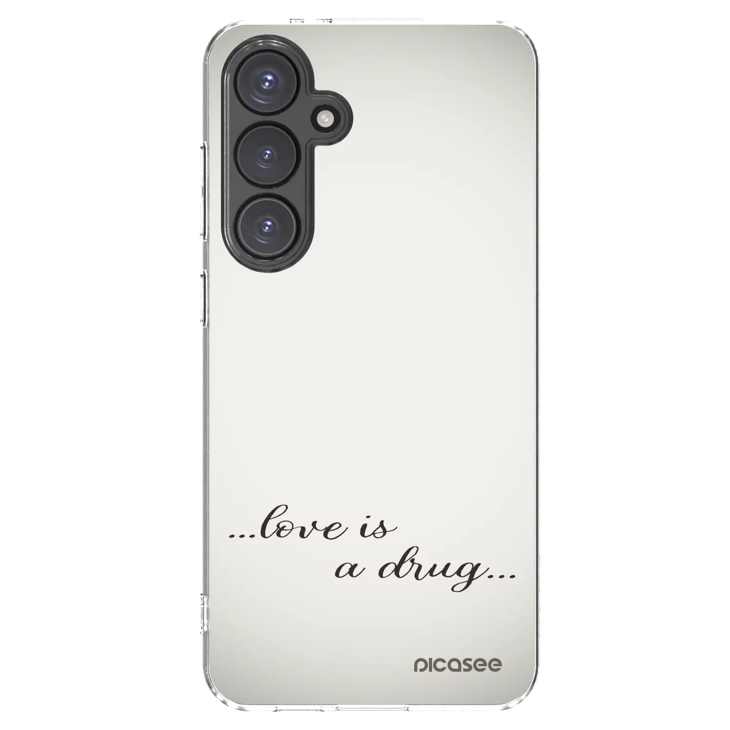 Picasee silikónový prehľadný obal pre Samsung Galaxy S24 FE S721B - Love is a drug