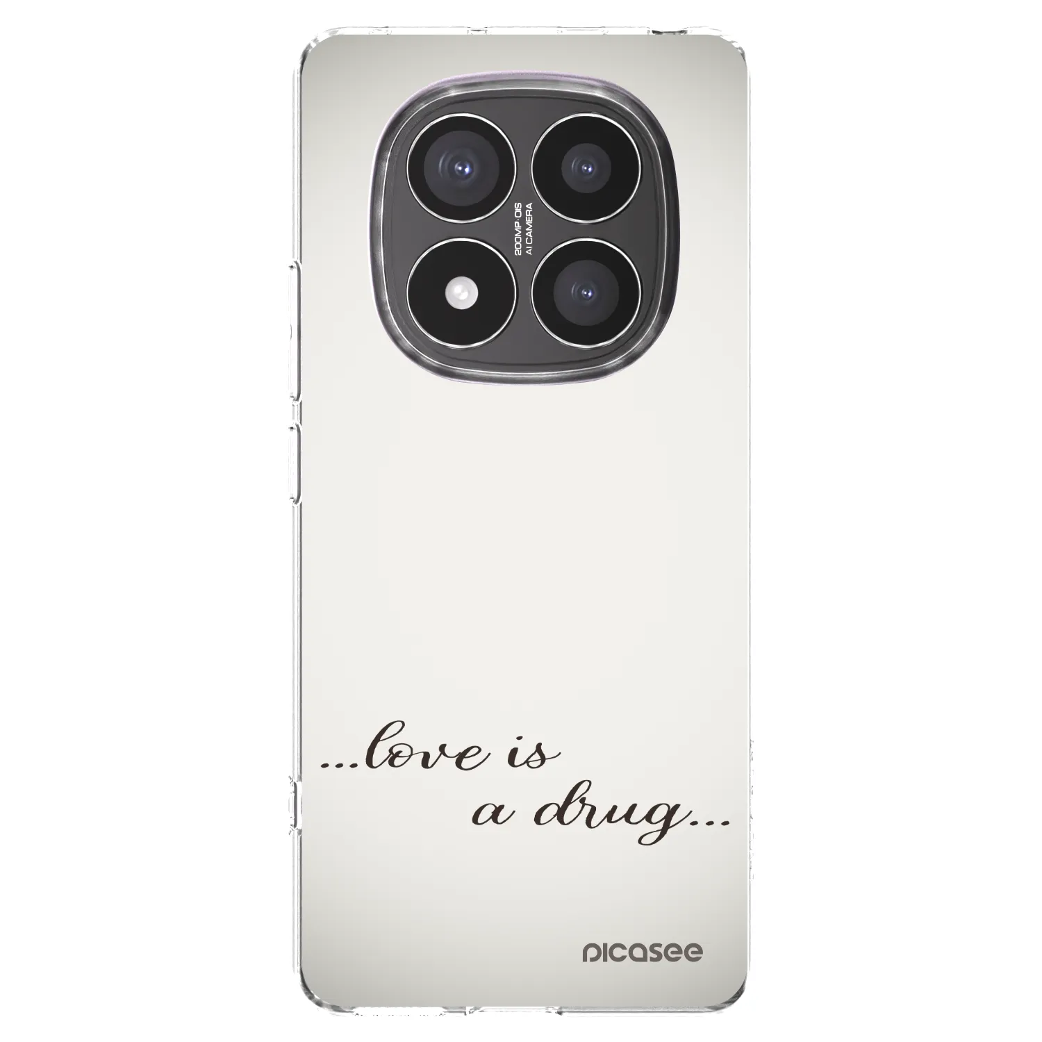 Silikónový prehľadný obal pre Xiaomi Redmi Note 14 Pro+ 5G - Love is a drug