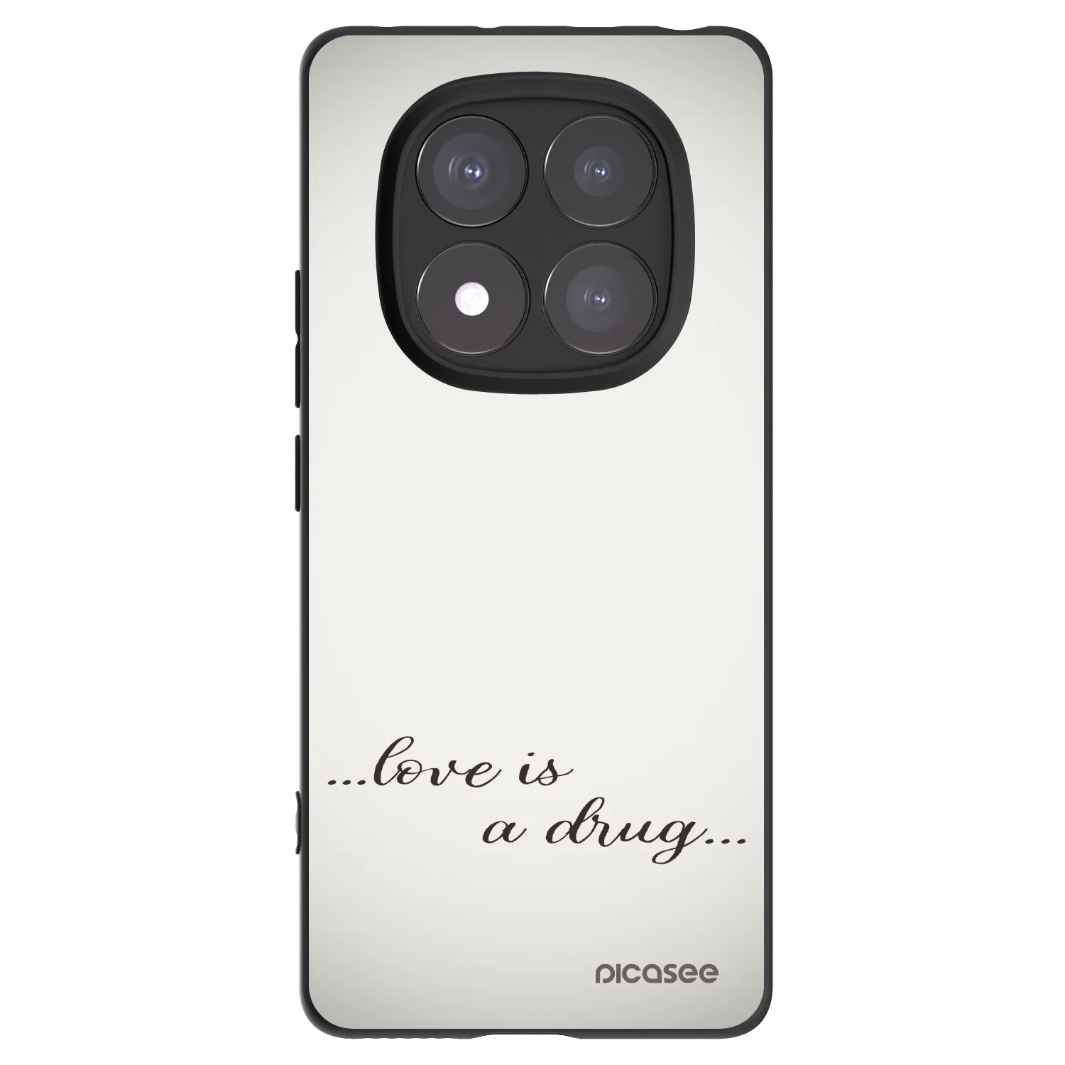 Silikónový čierny obal pre Xiaomi Redmi Note 14 Pro 5G - Love is a drug