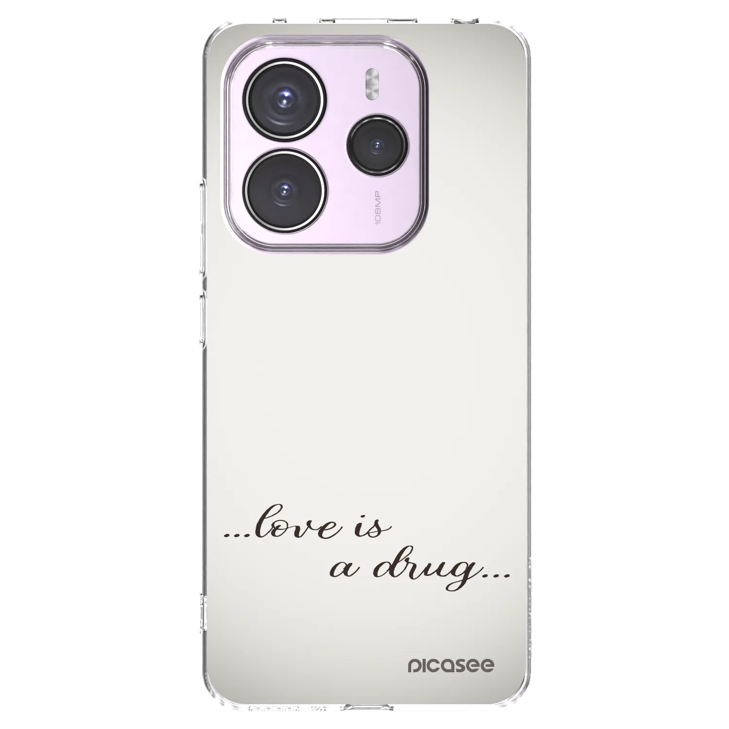 Silikónový prehľadný obal pre Xiaomi Redmi Note 14 5G - Love is a drug