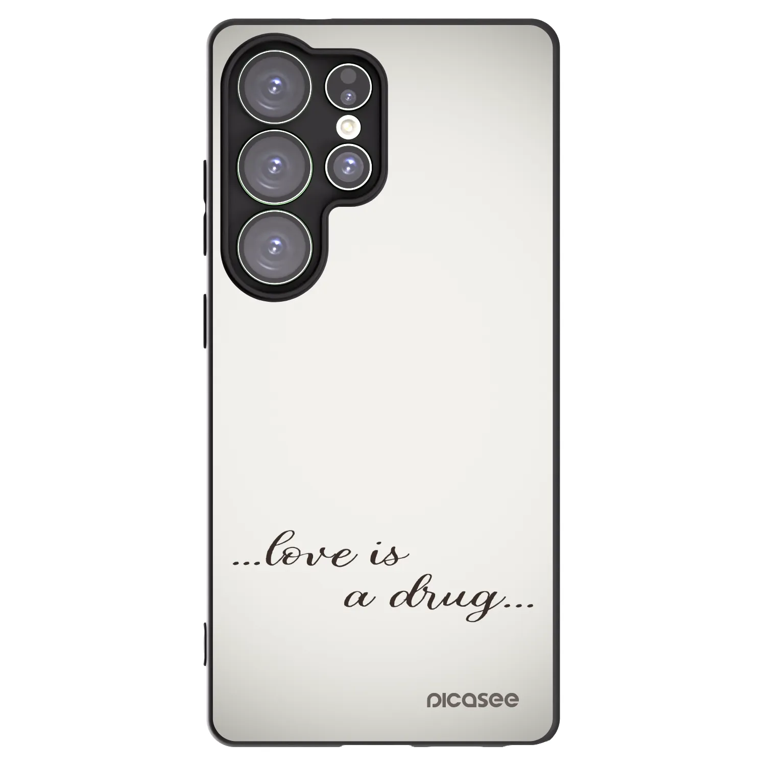 Silikónový čierny obal pre Samsung Galaxy S25 Ultra 5G - Love is a drug