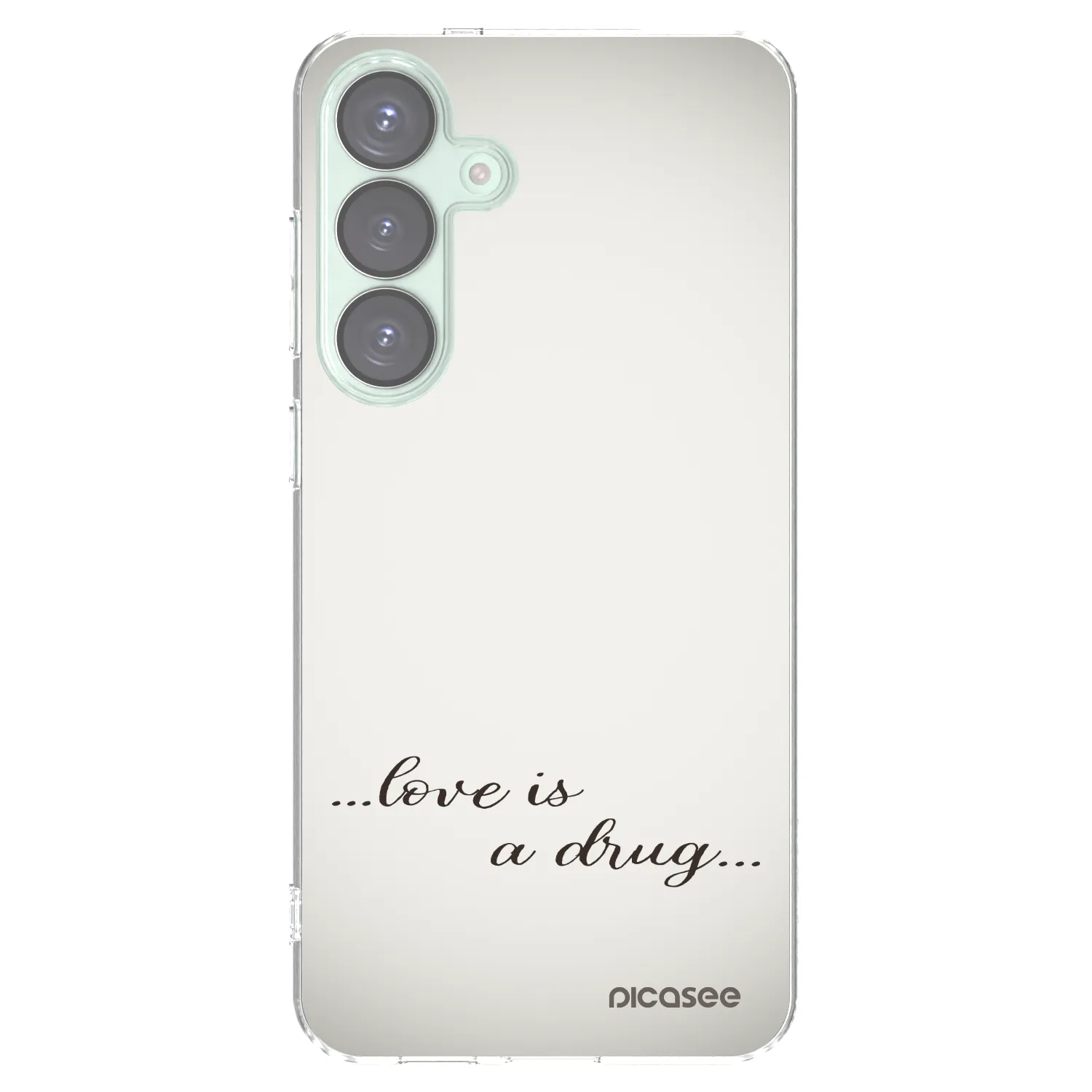 Picasee silikónový prehľadný obal pre Samsung Galaxy S25+ 5G - Love is a drug
