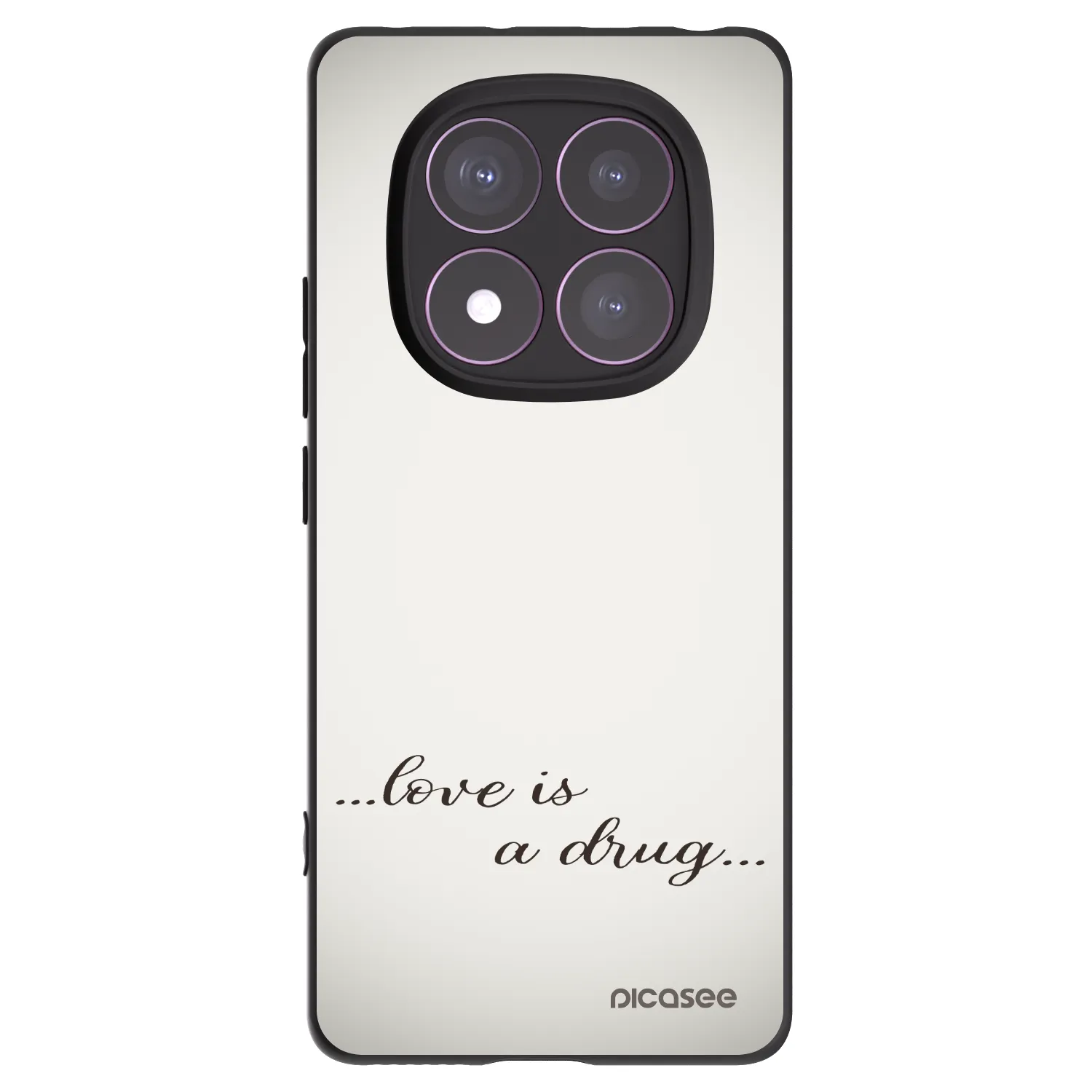 Silikónový čierny obal pre Xiaomi Redmi Note 14 Pro 4G - Love is a drug