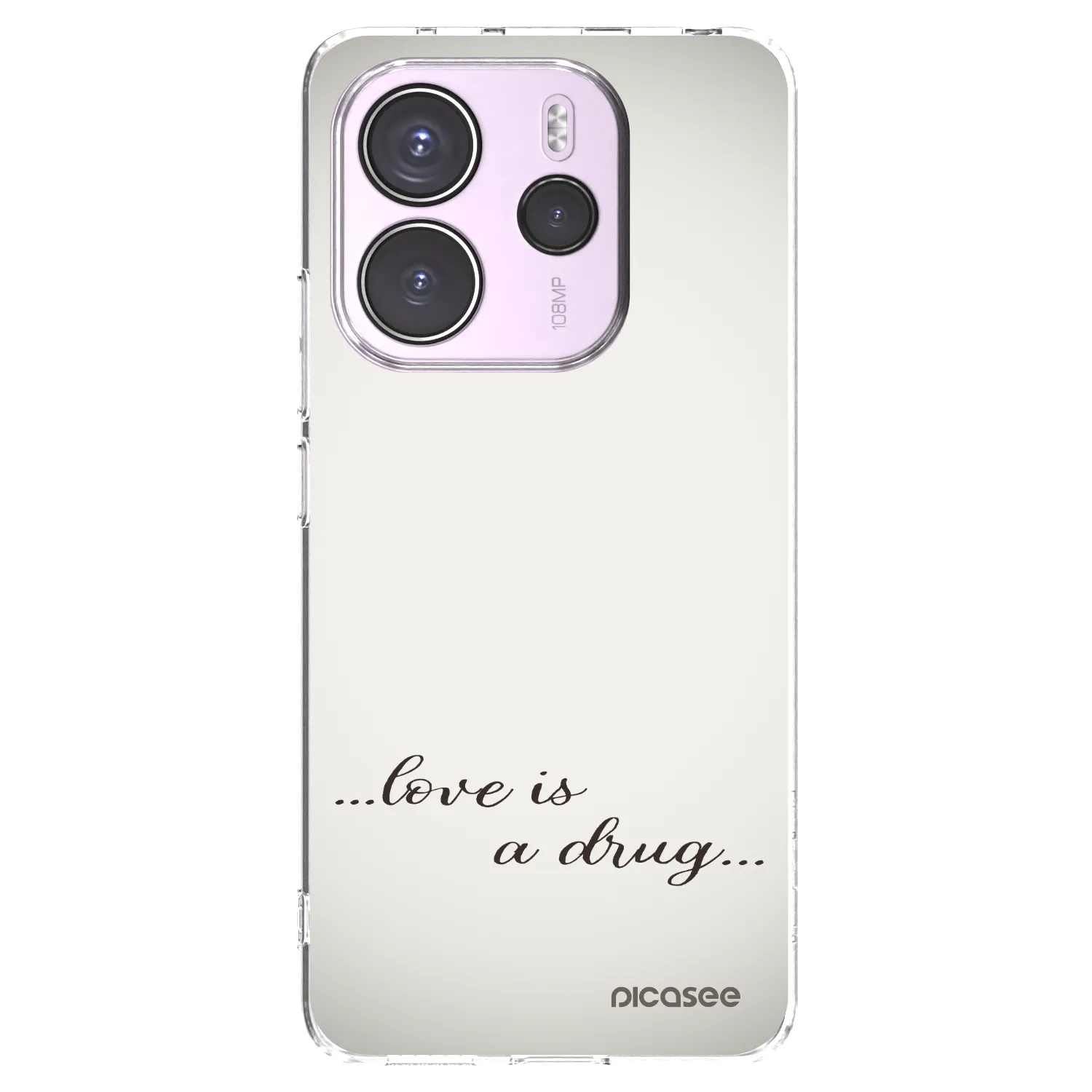 Silikónový prehľadný obal pre Xiaomi Redmi Note 14 4G - Love is a drug