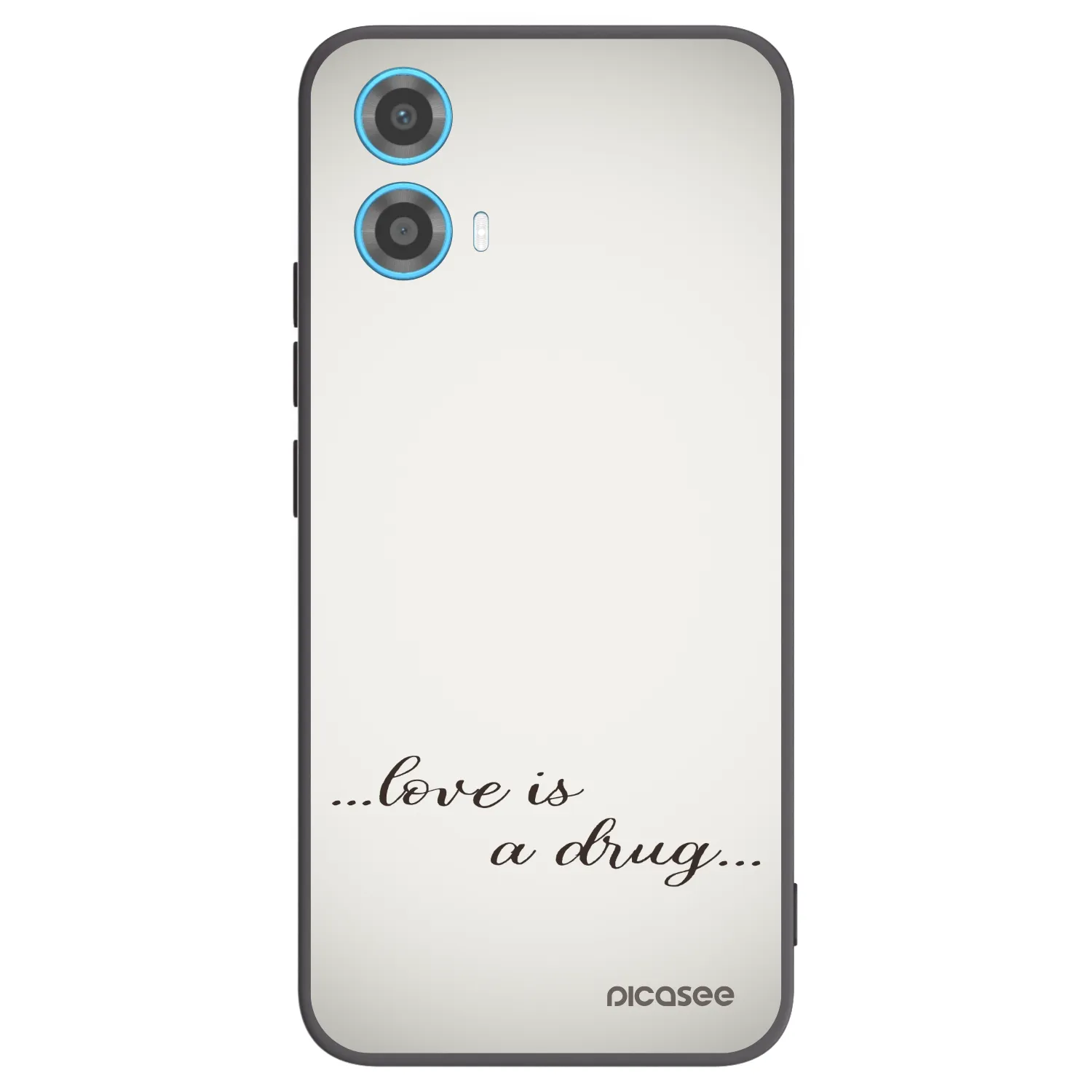Silikónový čierny obal pre Motorola Moto G34 5G - Love is a drug