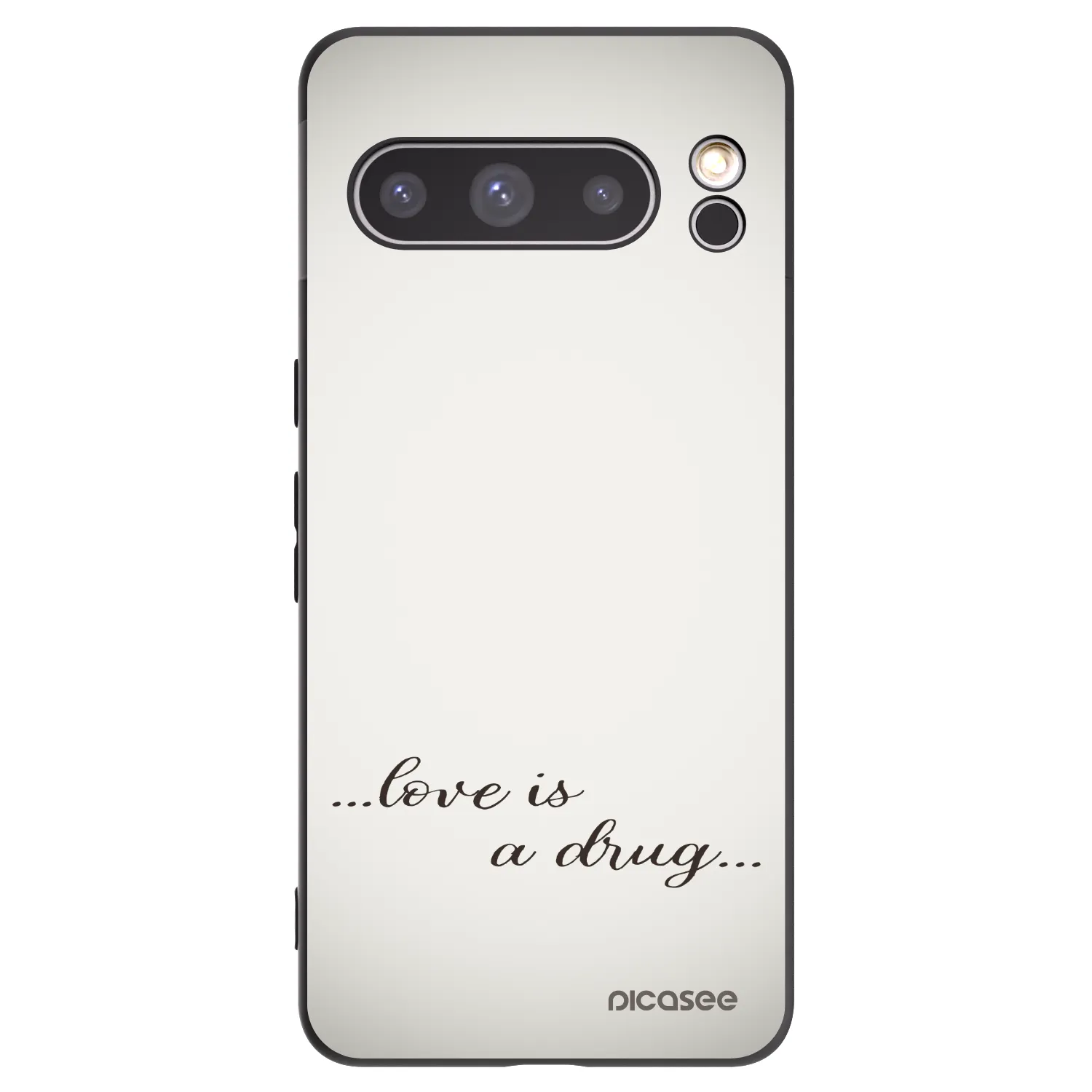 Picasee silikónový čierny obal pre Google Pixel 8 Pro - Love is a drug