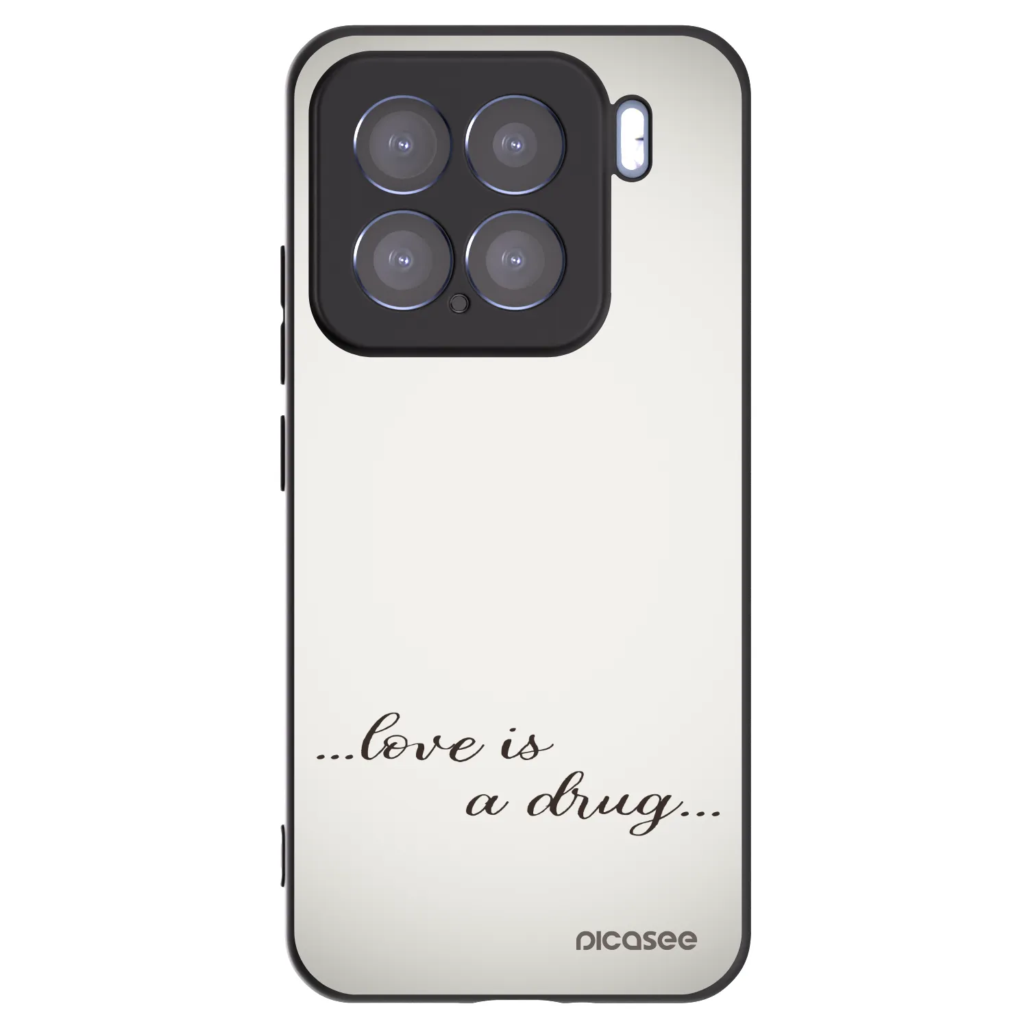 Silikónový čierny obal pre Xiaomi 15 - Love is a drug