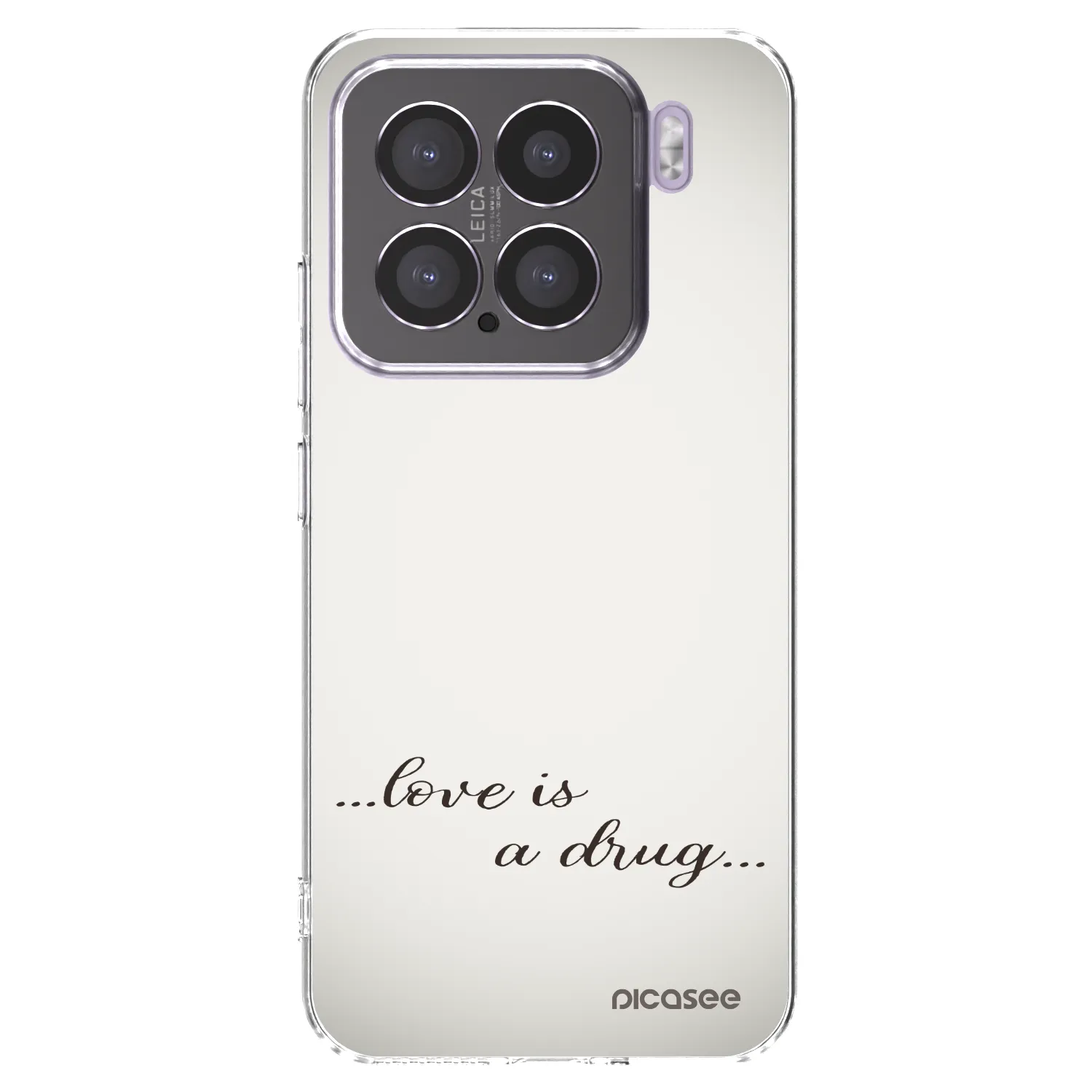 Silikónový prehľadný obal pre Xiaomi 15 - Love is a drug