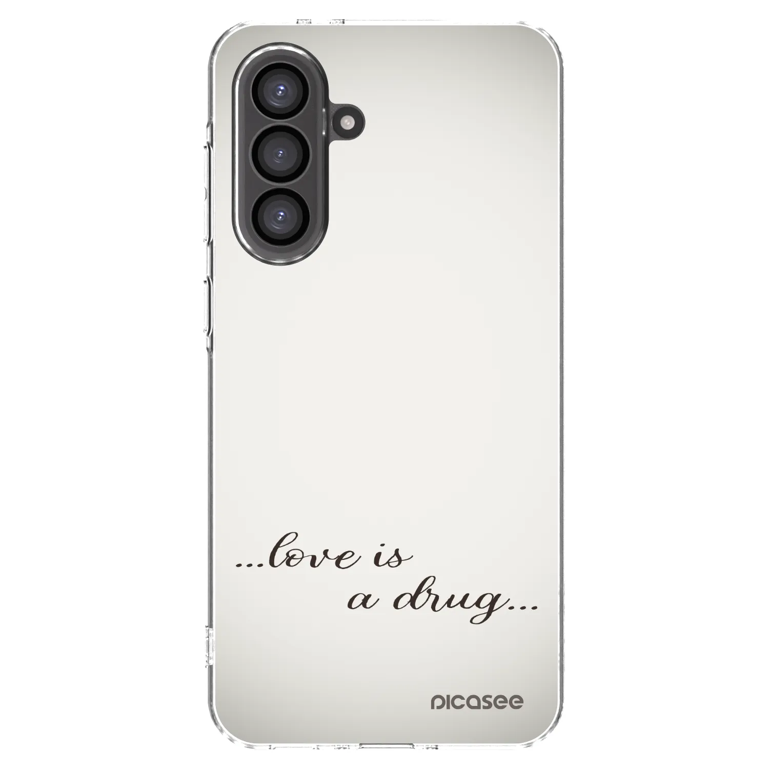 Picasee silikónový prehľadný obal pre Samsung Galaxy A56 5G A566B - Love is a drug