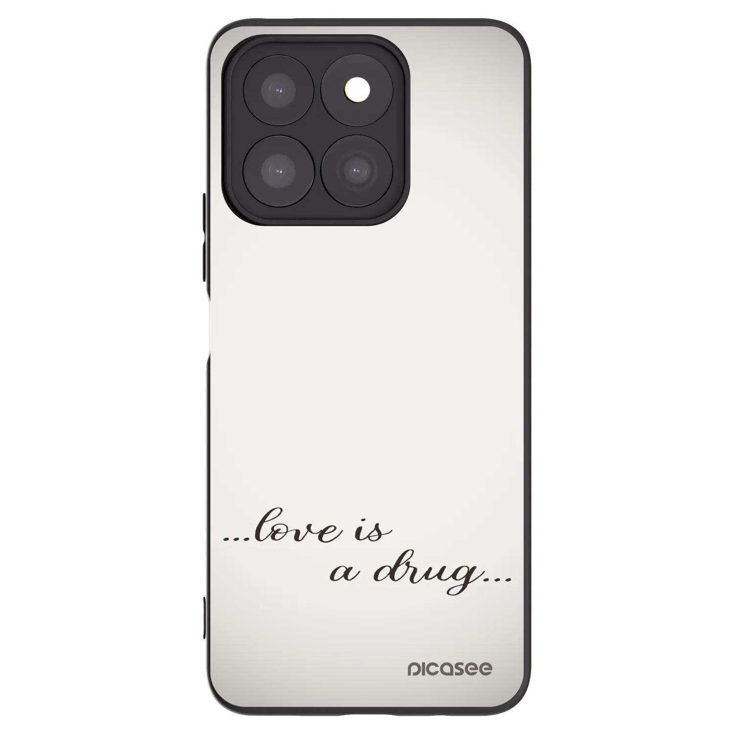 Picasee silikónový čierny obal pre Honor X8c - Love is a drug