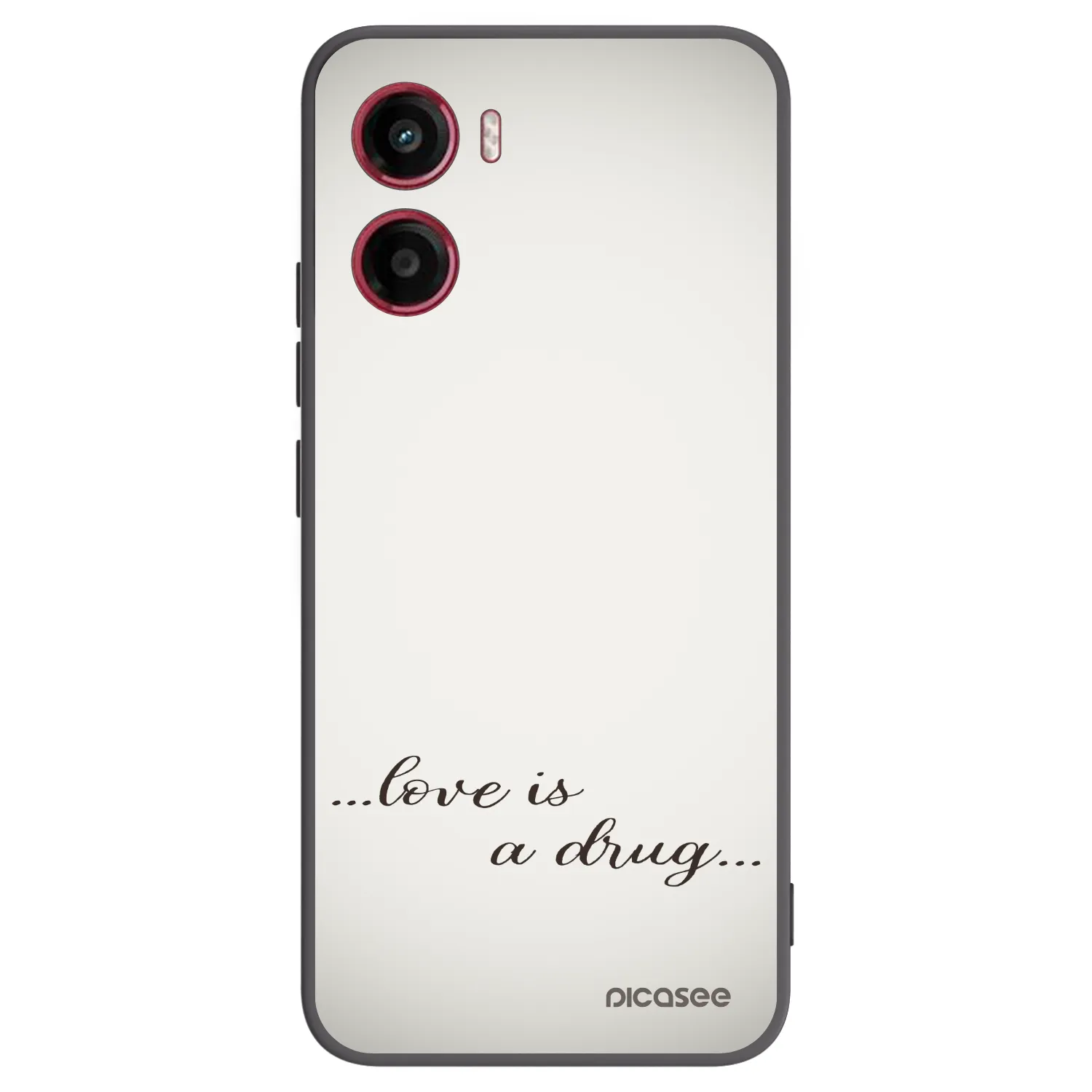 Silikónový čierny obal pre Motorola Moto G05 - Love is a drug