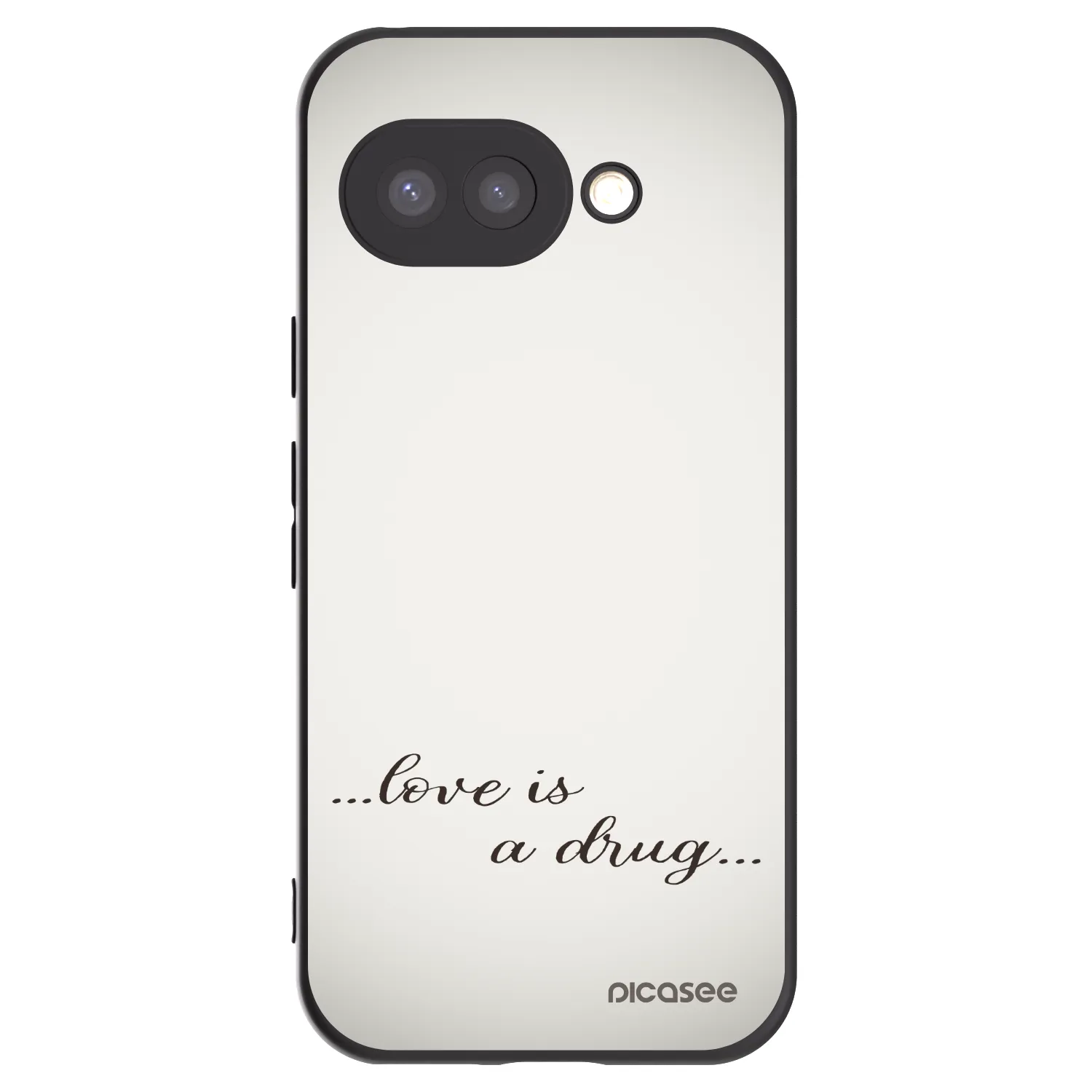 Picasee silikónový čierny obal pre Google Pixel 9a - Love is a drug