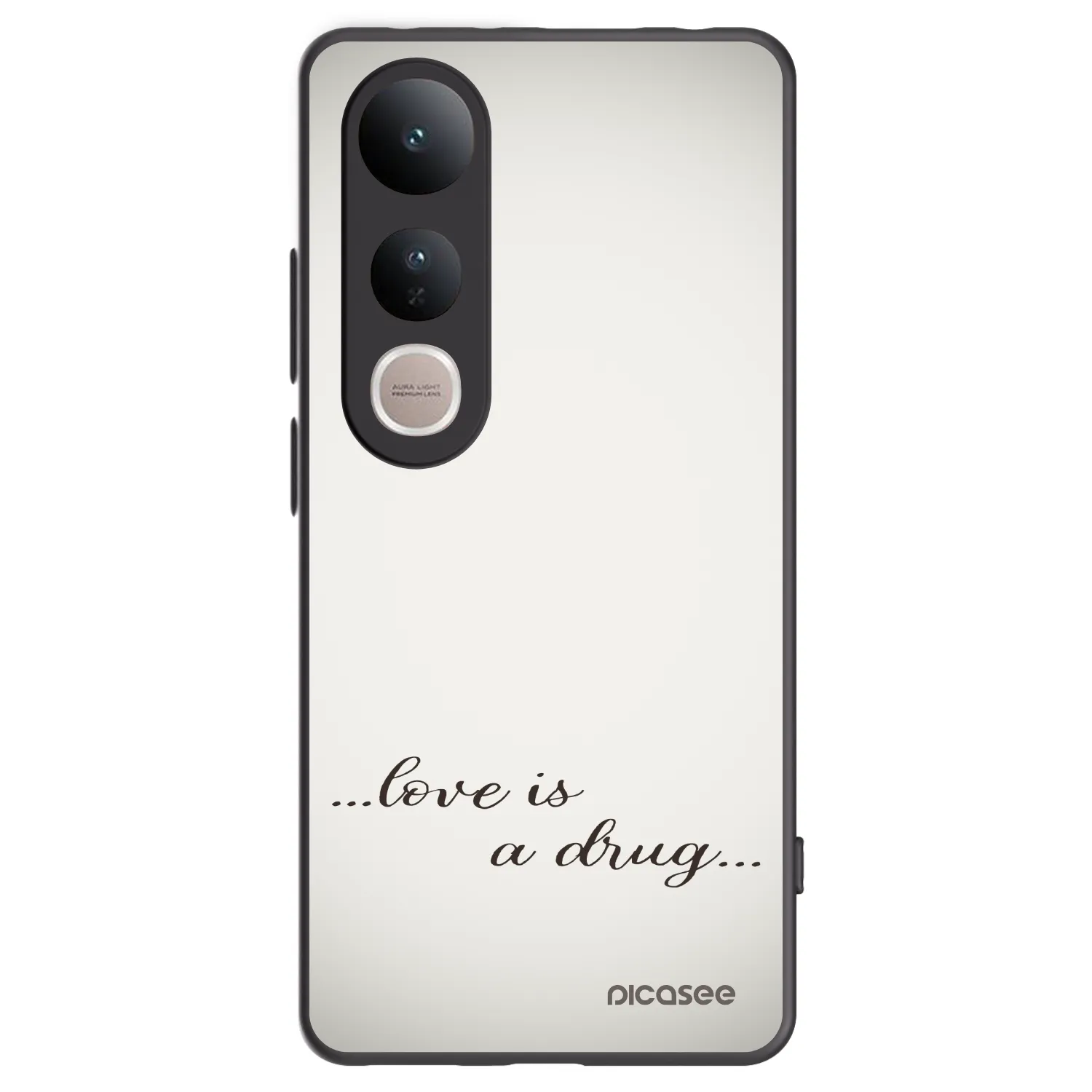 Picasee silikónový čierny obal pre Vivo V50 Lite 5G - Love is a drug