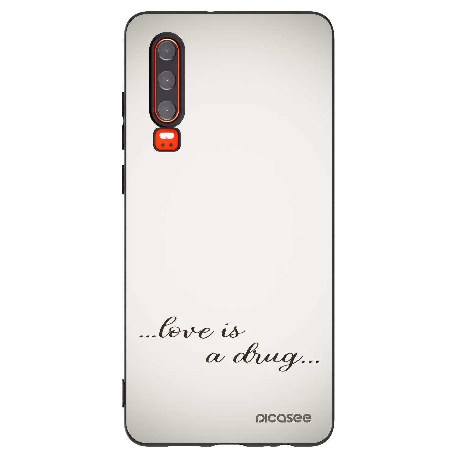 Picasee silikónový čierny obal pre Huawei P30 - Love is a drug