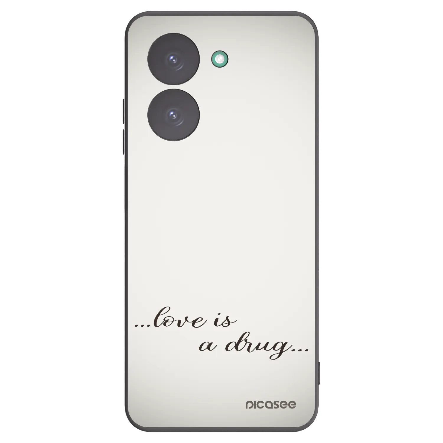 Silikónový čierny obal pre Xiaomi Redmi A5 - Love is a drug