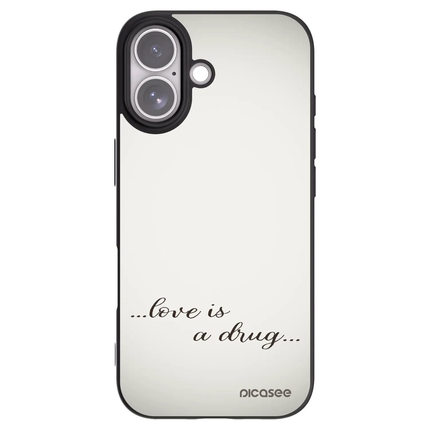 Picasee silikónový čierny obal pre Apple iPhone 17 - Love is a drug
