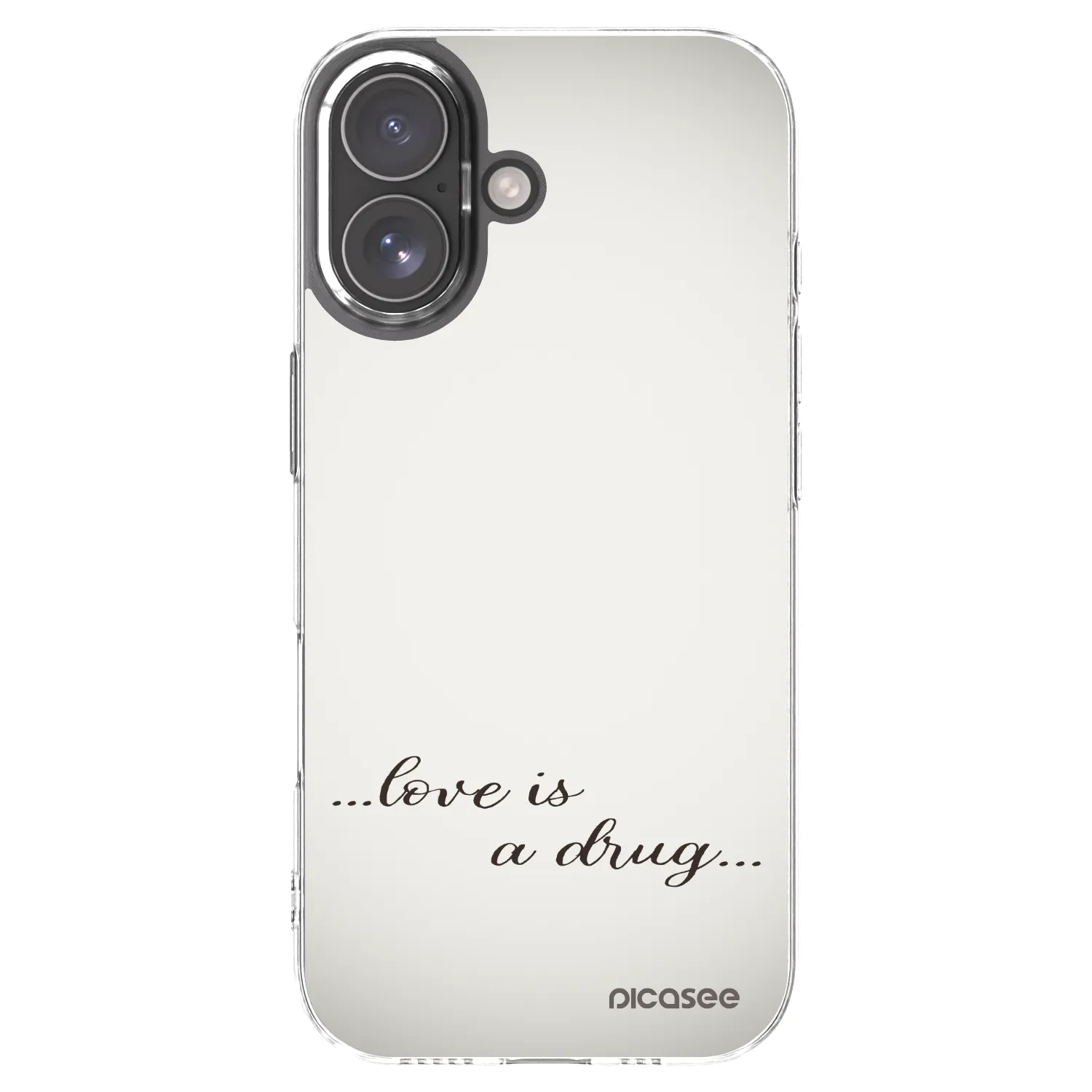 Picasee silikónový prehľadný obal pre Apple iPhone 17 - Love is a drug