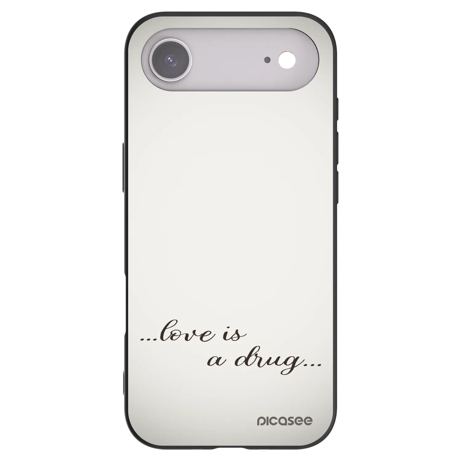 Silikónový čierny obal pre Apple iPhone Air - Love is a drug