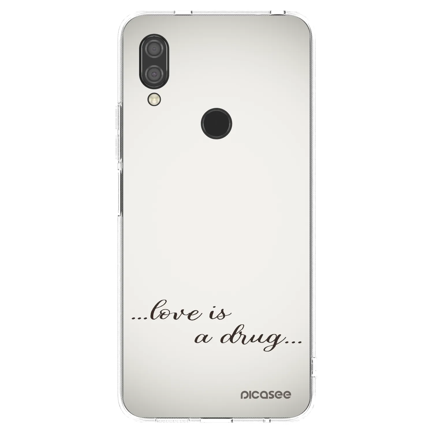 Silikónový prehľadný obal pre Xiaomi Redmi 7 - Love is a drug