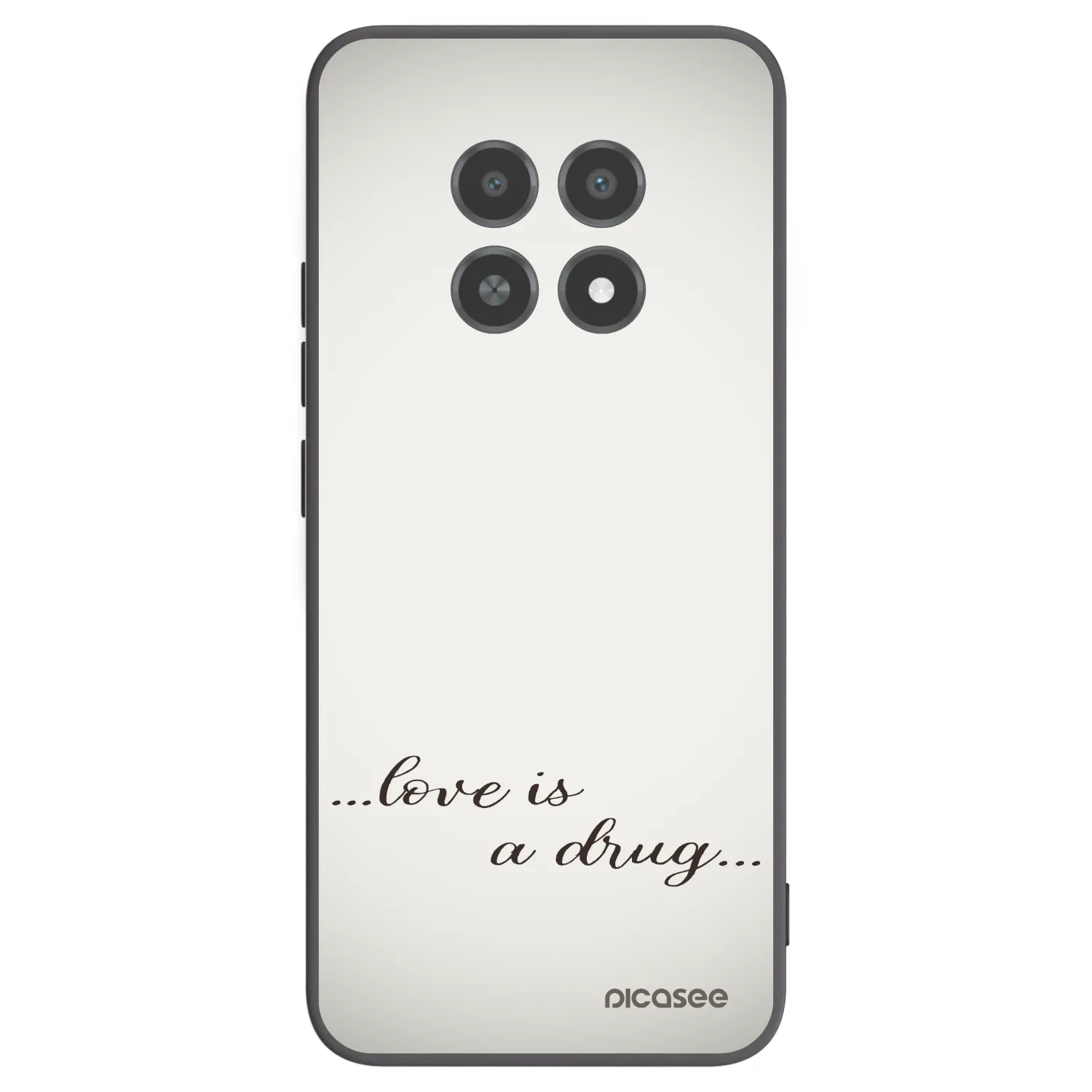 Picasee silikónový čierny obal pre Realme 12X - Love is a drug