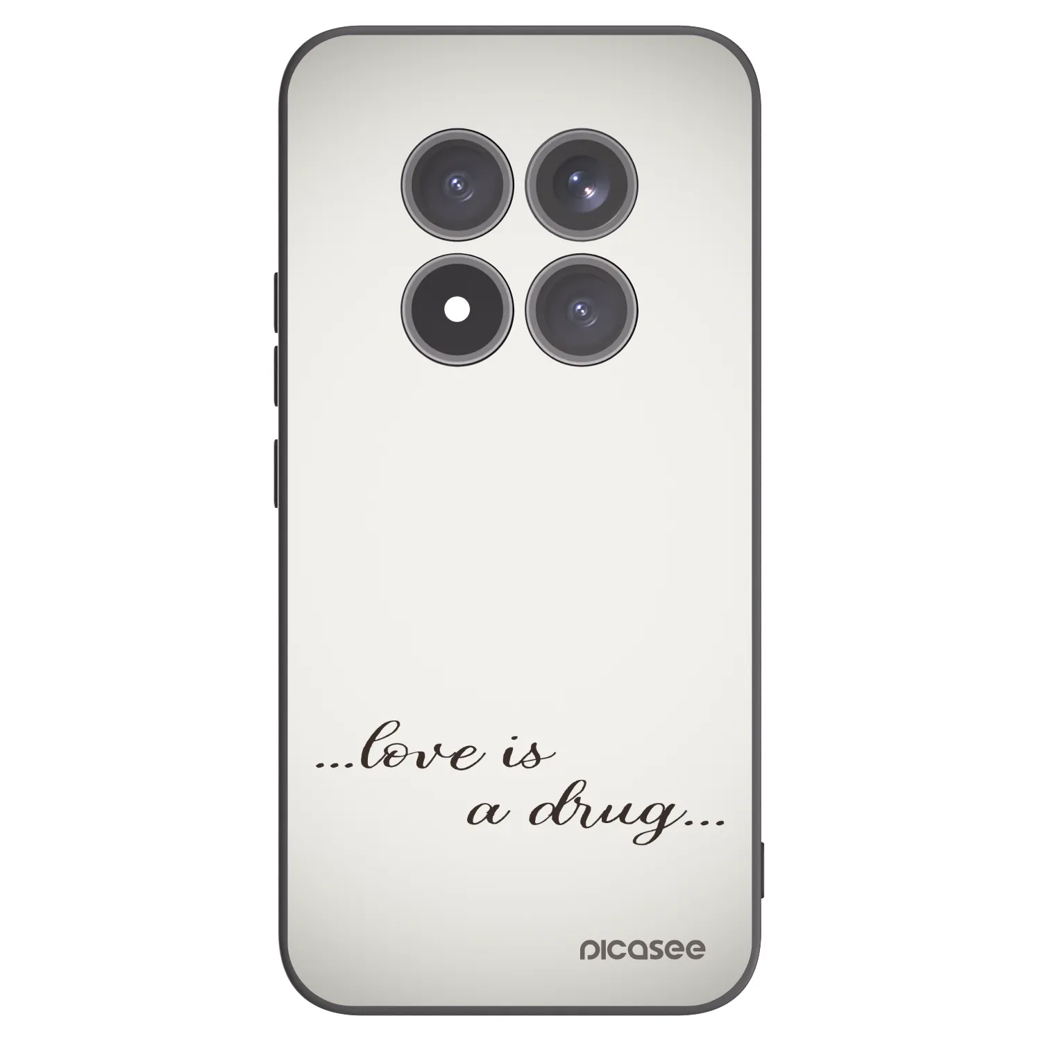 Silikónový čierny obal pre Xiaomi Redmi Note 15 Pro+ - Love is a drug