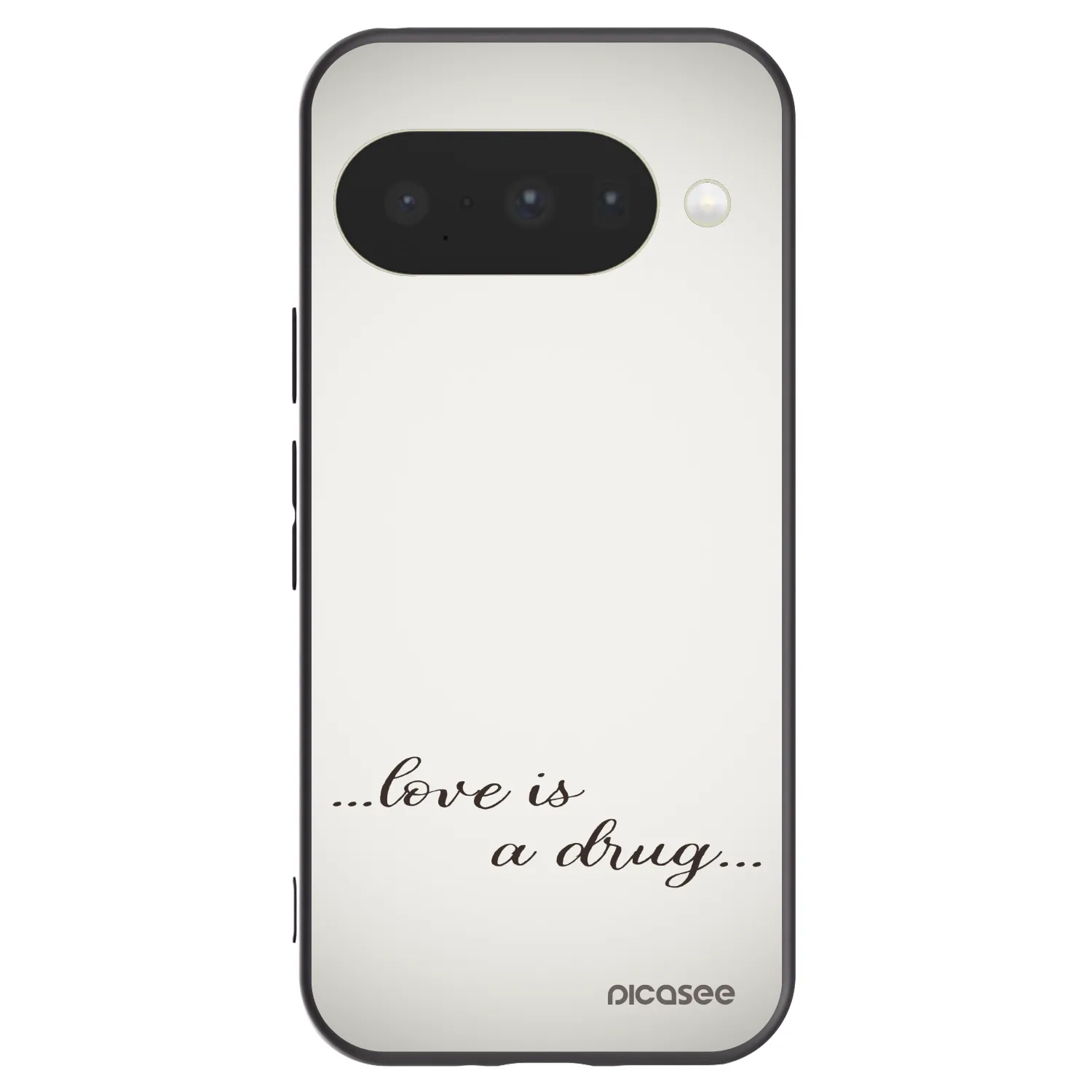 Picasee silikónový čierny obal pre Google Pixel 10 - Love is a drug
