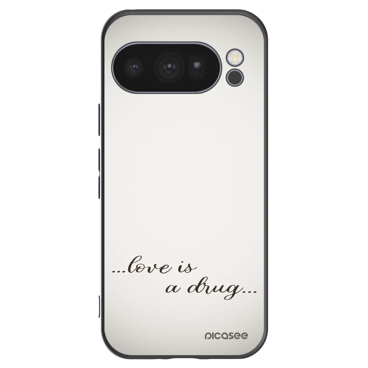Silikónový čierny obal pre Google Pixel 10 Pro - Love is a drug