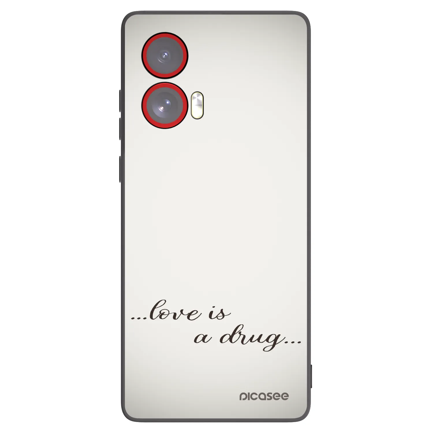 Silikónový čierny obal pre Motorola Edge 50 Fusion - Love is a drug