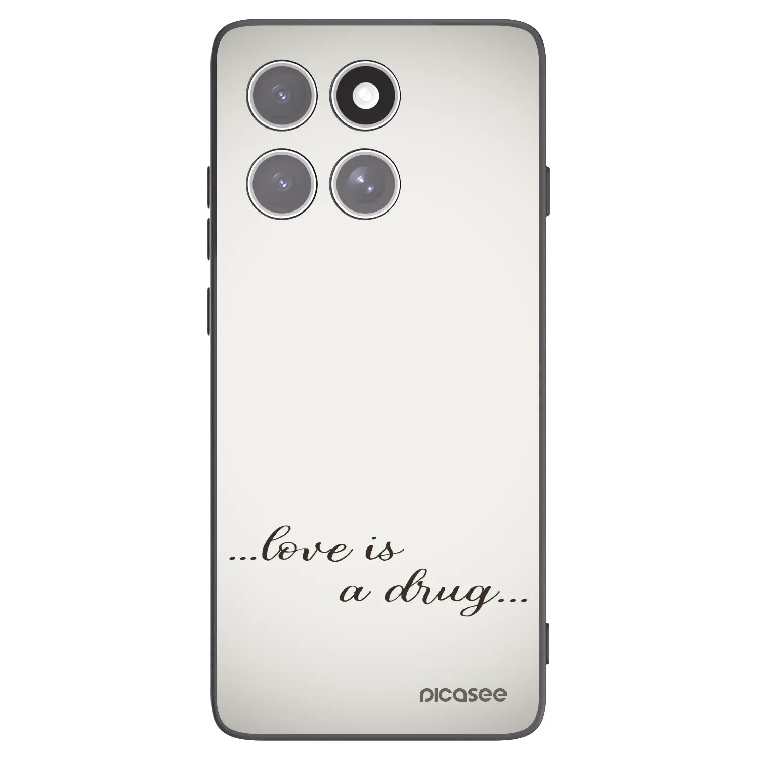 Silikónový čierny obal pre Motorola Edge 60 Fusion - Love is a drug