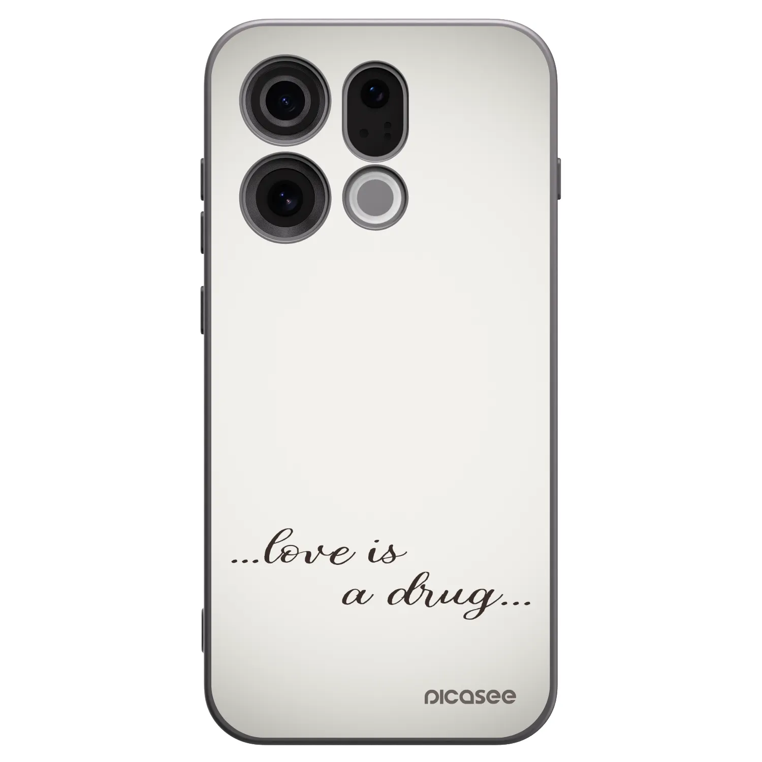 Picasee silikónový čierny obal pre OPPO Find X9 - Love is a drug