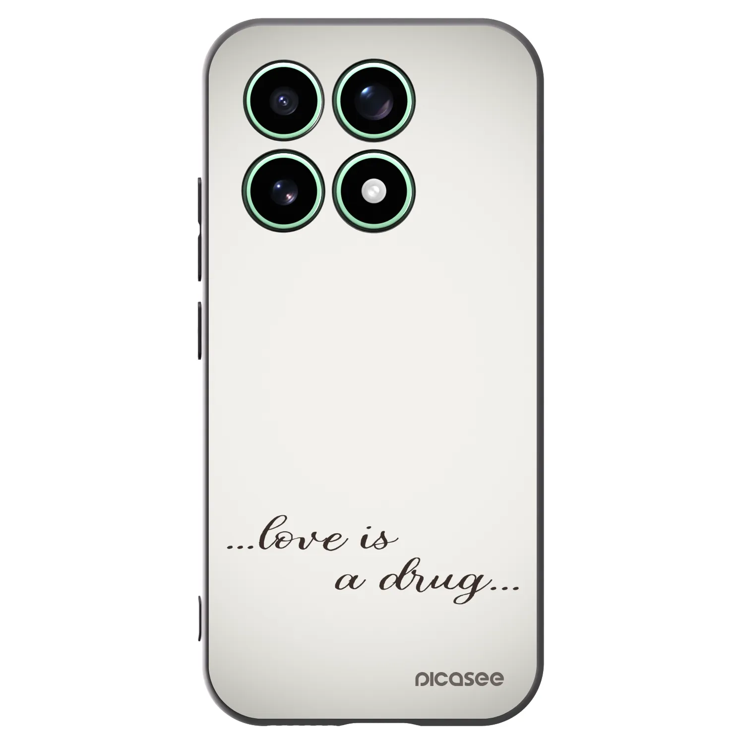 Silikónový čierny obal pre Xiaomi 17 - Love is a drug
