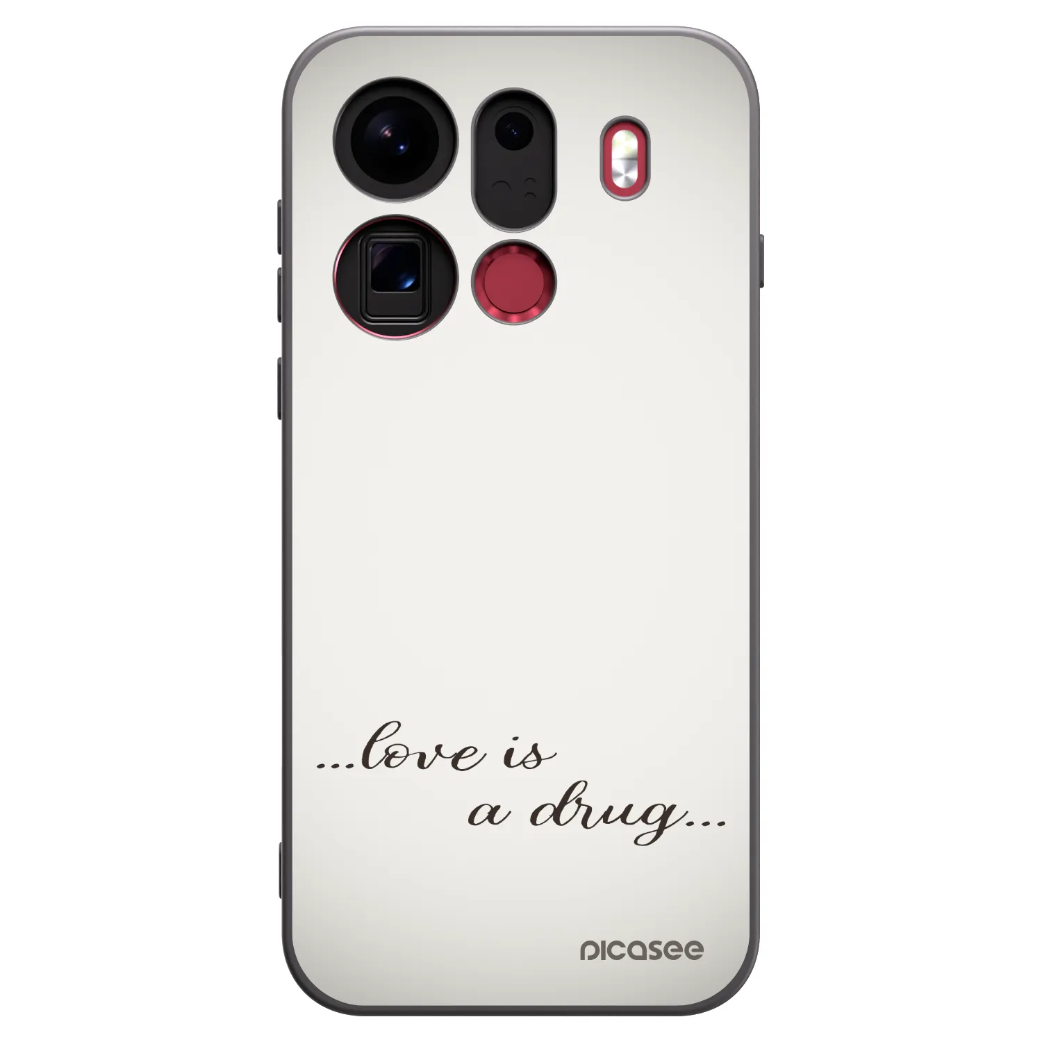 Picasee silikónový čierny obal pre OPPO Find X9 Pro - Love is a drug