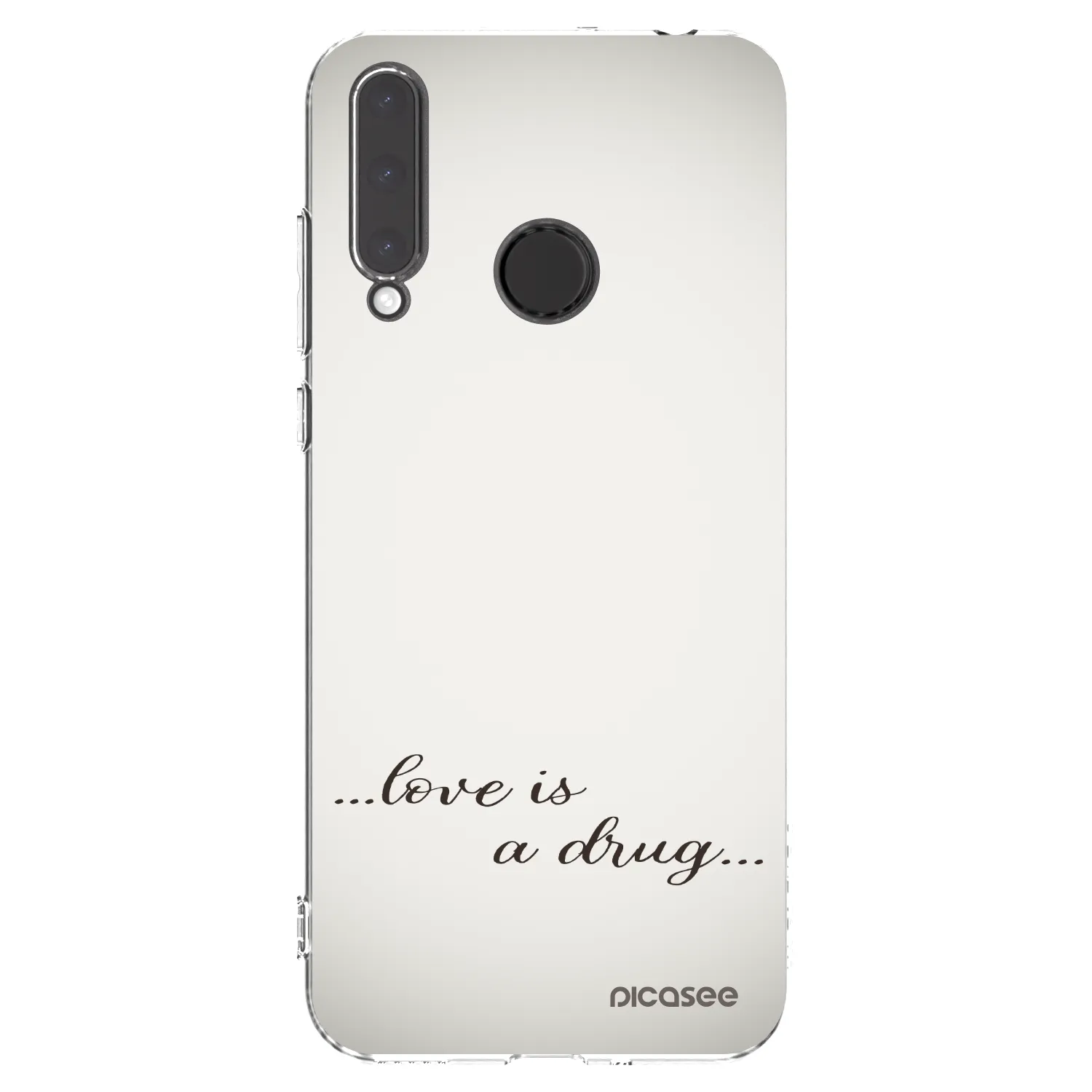 Picasee silikónový prehľadný obal pre Honor 20 Lite - Love is a drug