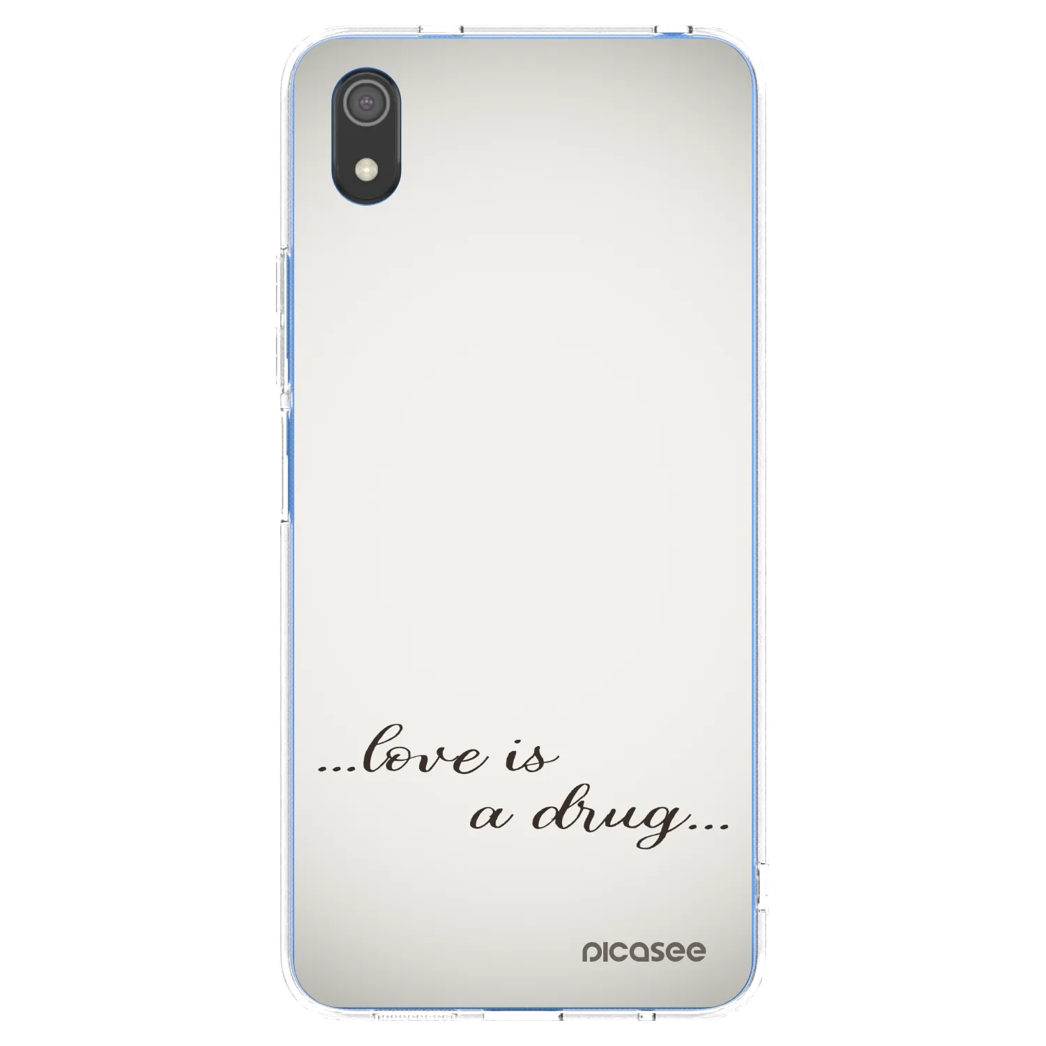 Silikónový prehľadný obal pre Xiaomi Redmi 7A - Love is a drug