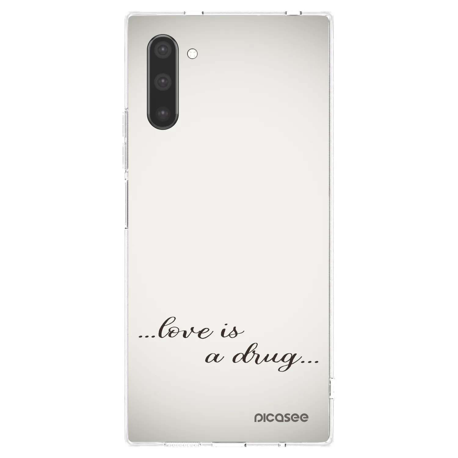 Picasee silikónový prehľadný obal pre Samsung Galaxy Note 10 N970F - Love is a drug