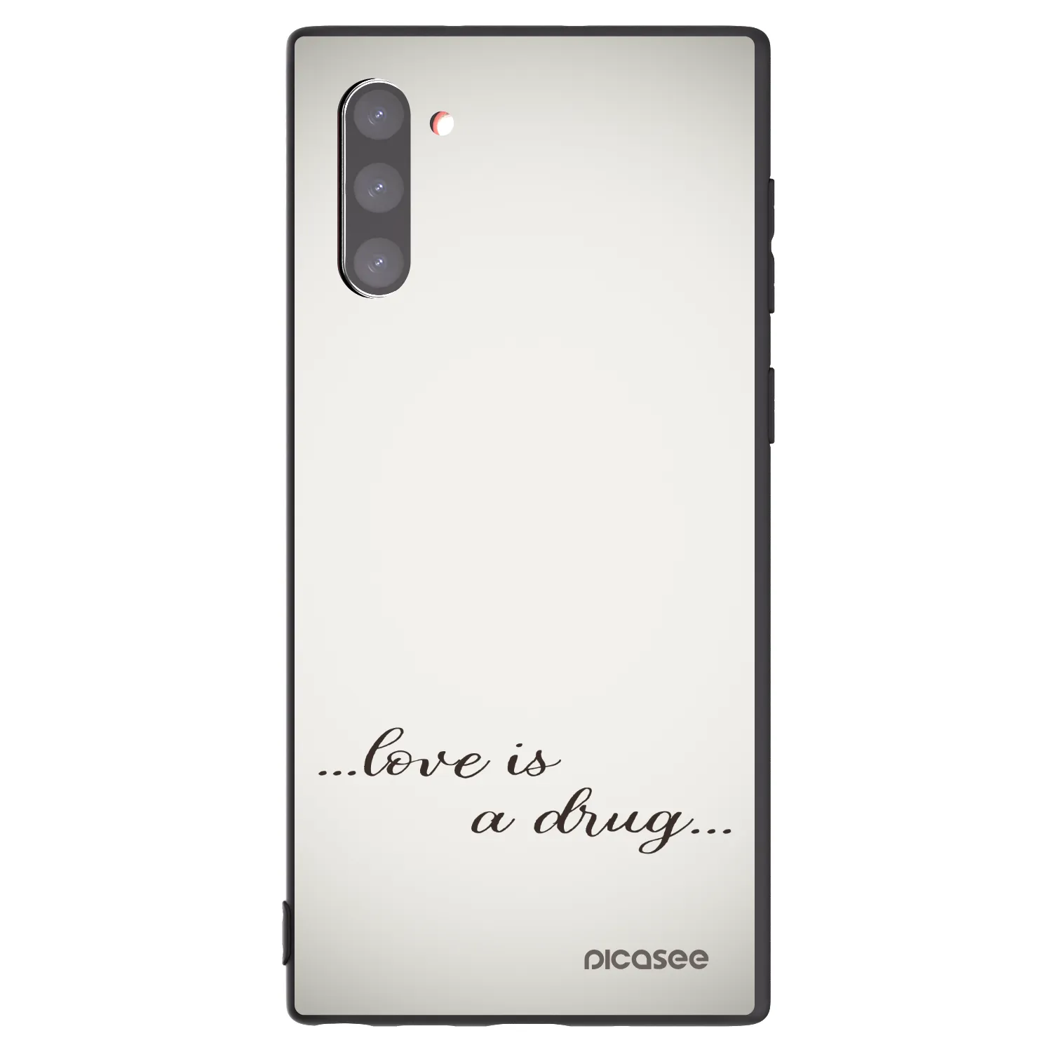 Picasee silikónový čierny obal pre Samsung Galaxy Note 10 N970F - Love is a drug