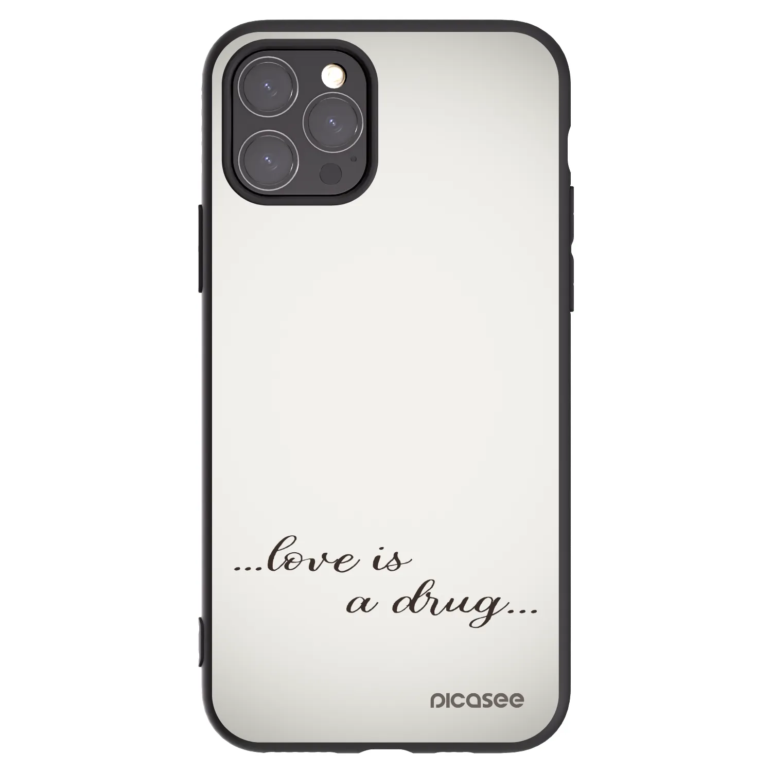 Silikónový čierny obal pre Apple iPhone 11 Pro - Love is a drug