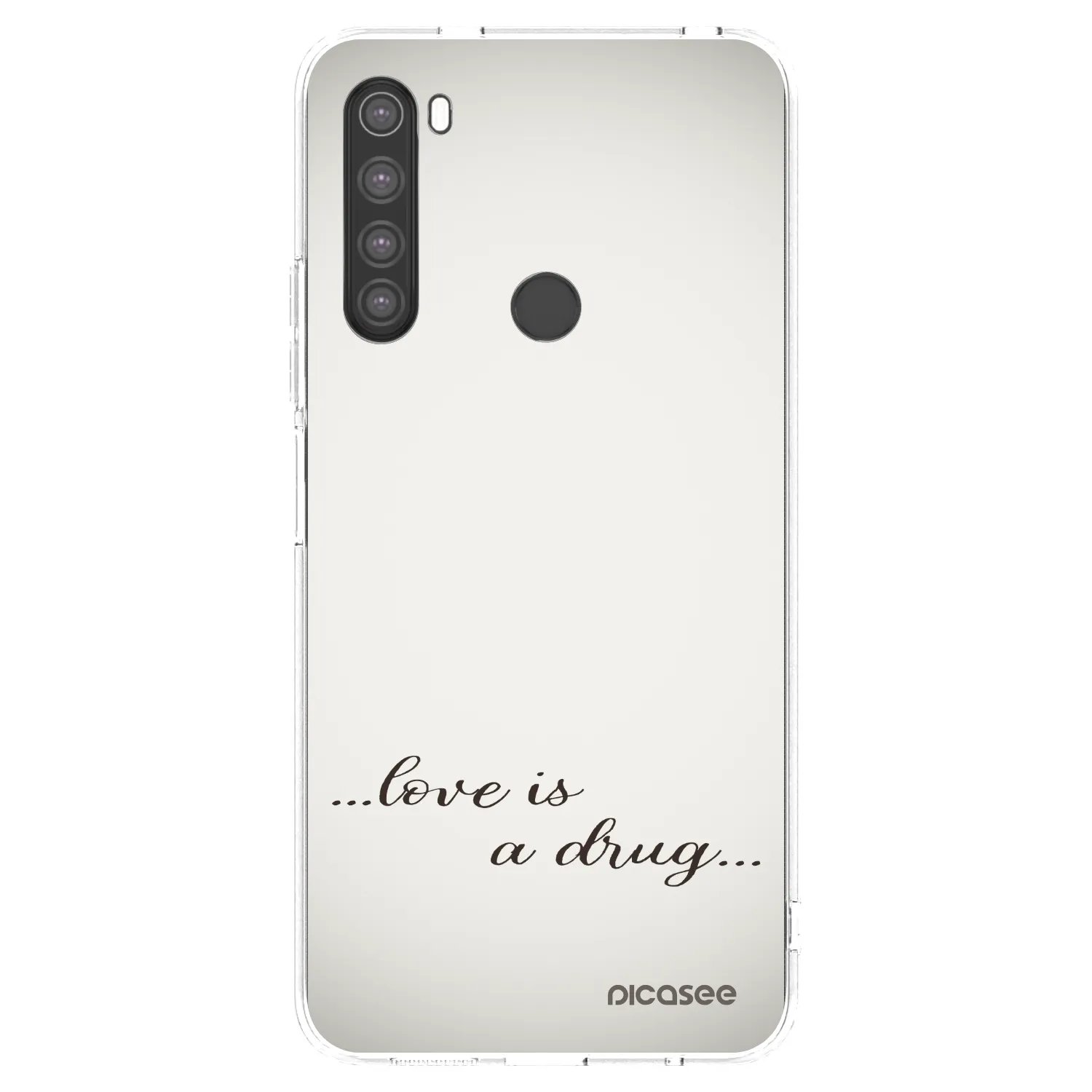 Silikónový prehľadný obal pre Xiaomi Redmi Note 8 - Love is a drug