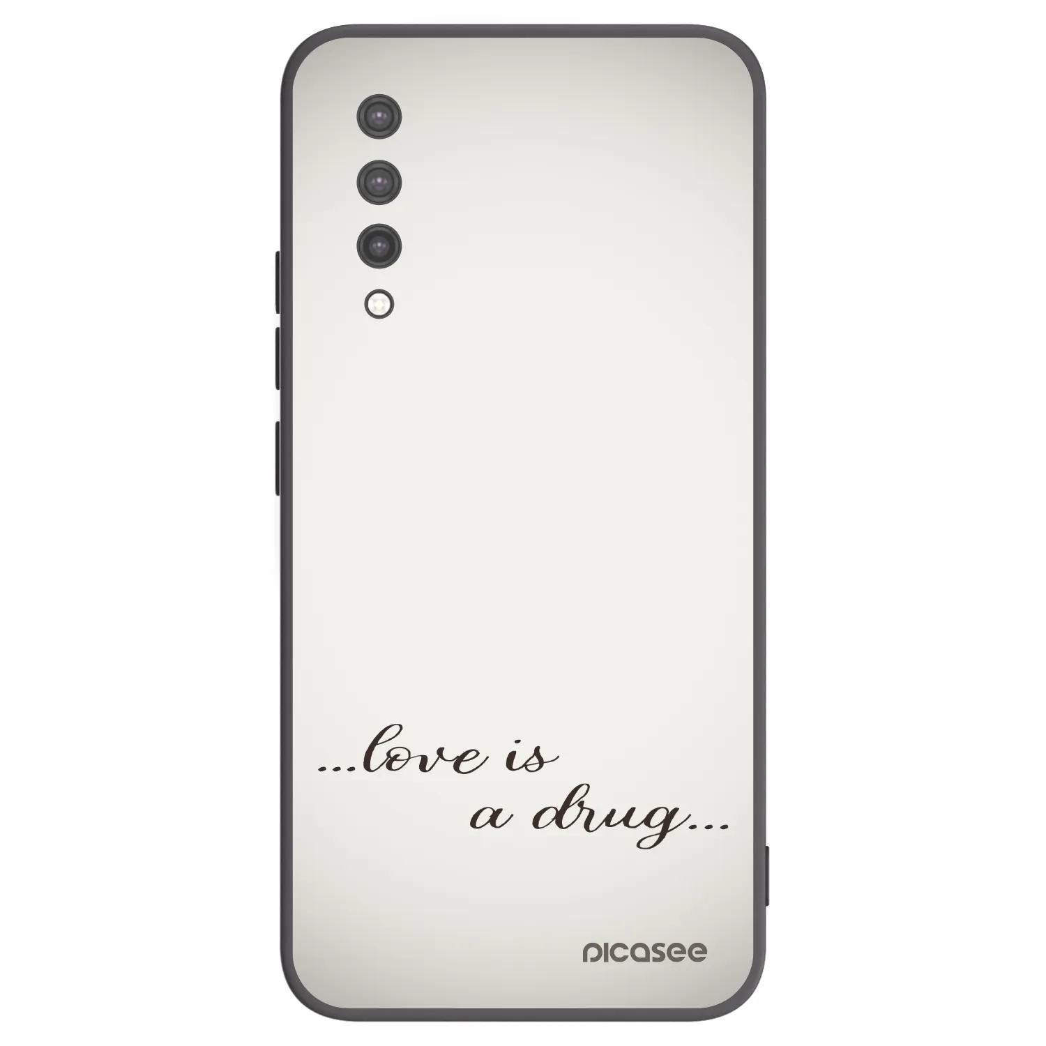 Silikónový čierny obal pre Xiaomi Mi 9 Lite - Love is a drug