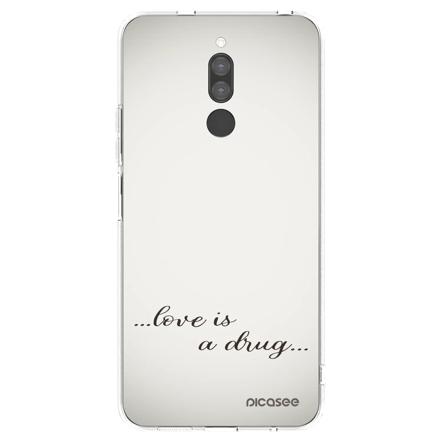 Silikónový prehľadný obal pre Xiaomi Redmi 8 - Love is a drug