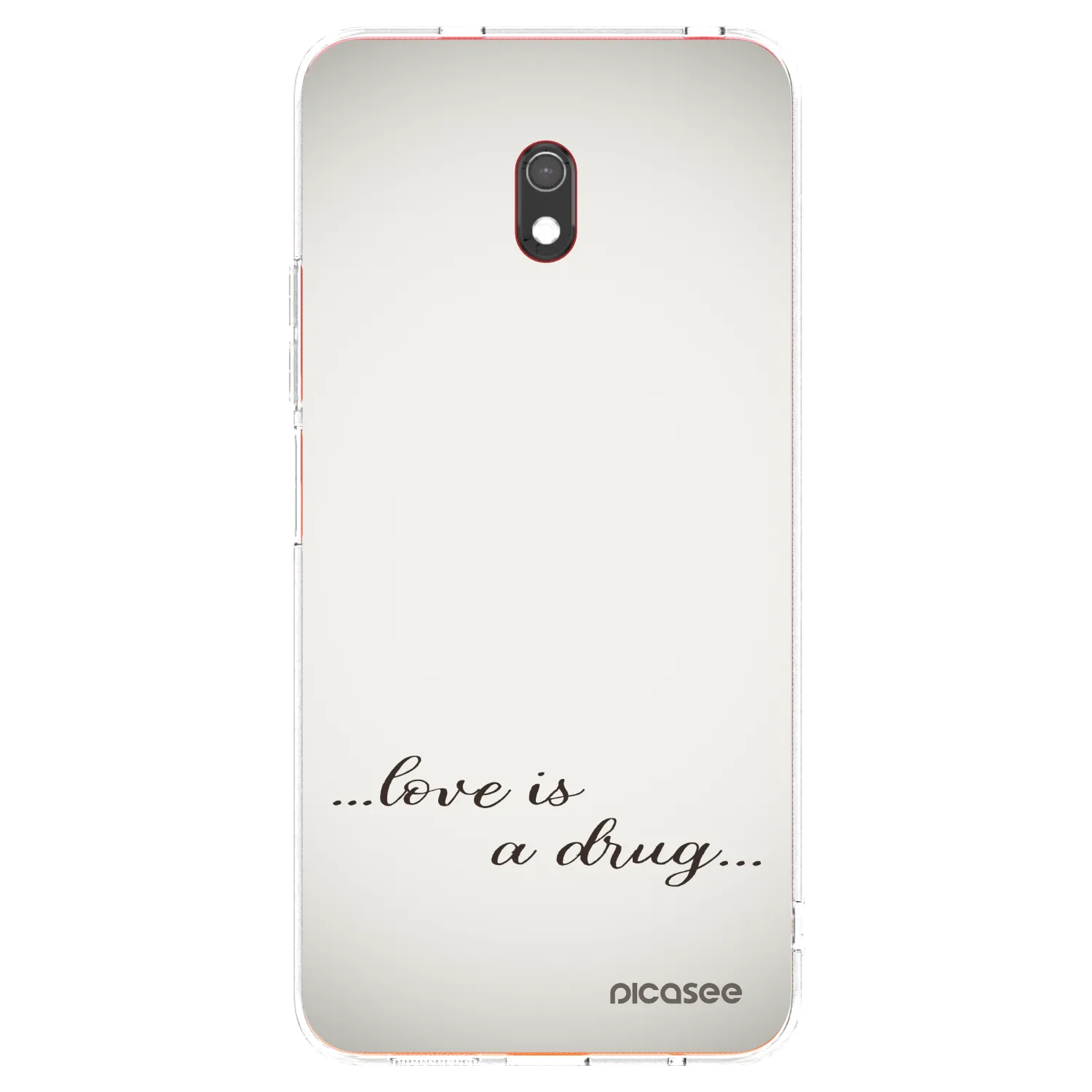 Silikónový prehľadný obal pre Xiaomi Redmi 8A - Love is a drug