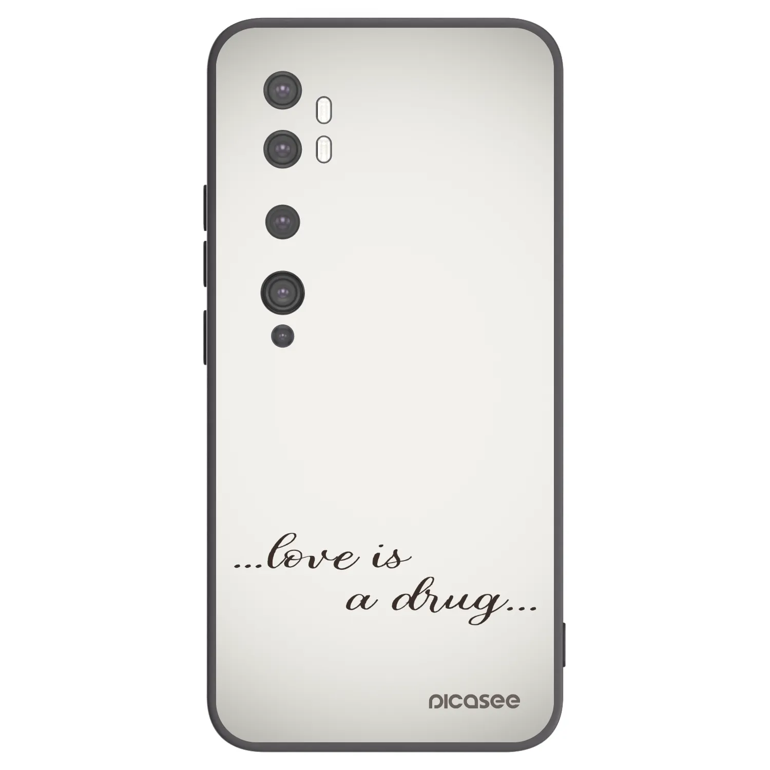 Picasee silikónový čierny obal pre Xiaomi Mi Note 10 (Pro) - Love is a drug