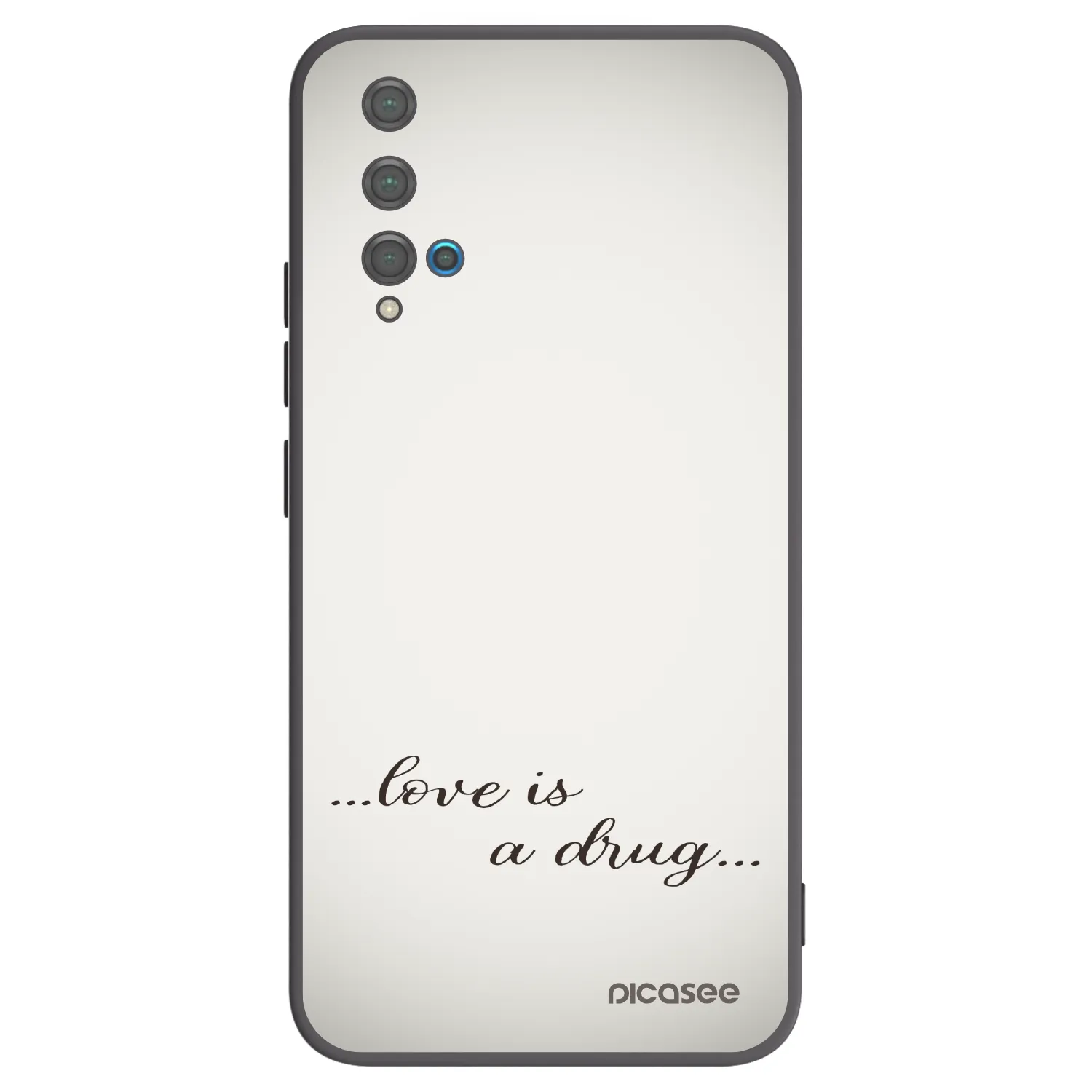 Picasee silikónový čierny obal pre Huawei Nova 5T - Love is a drug