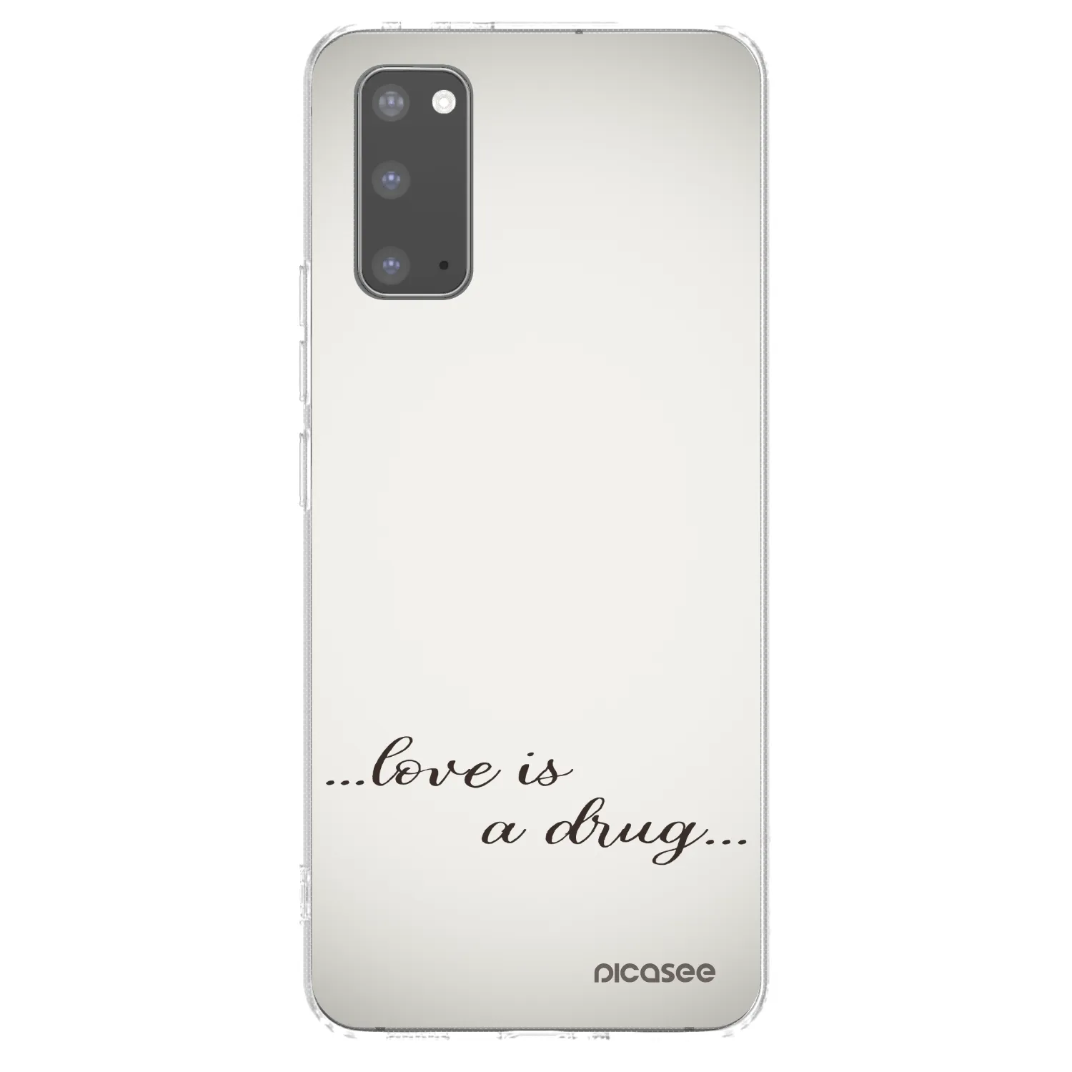 Picasee silikónový prehľadný obal pre Samsung Galaxy S20 G980F - Love is a drug